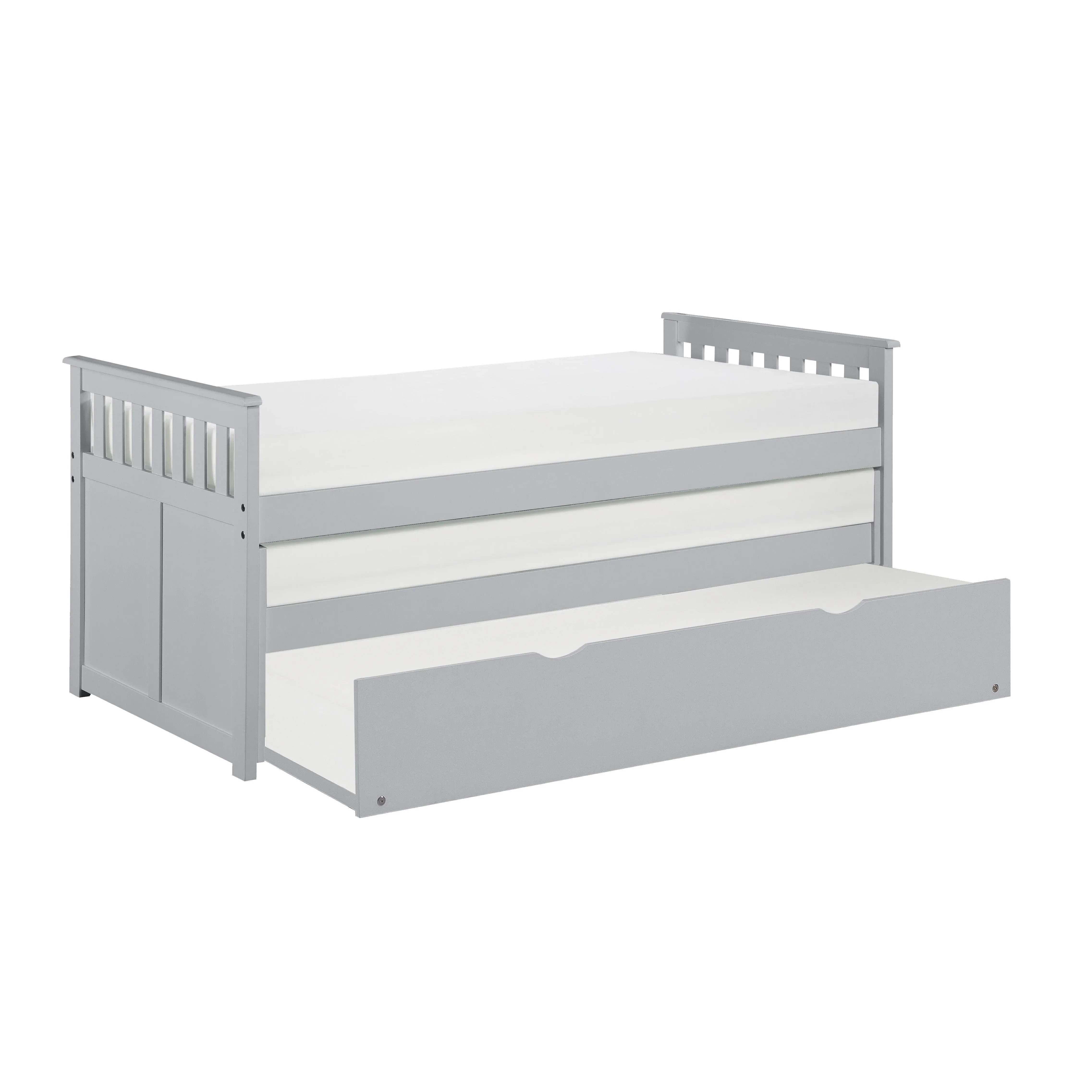 Orion Gray Twin/Twin Bed with Twin Trundle - Image 4