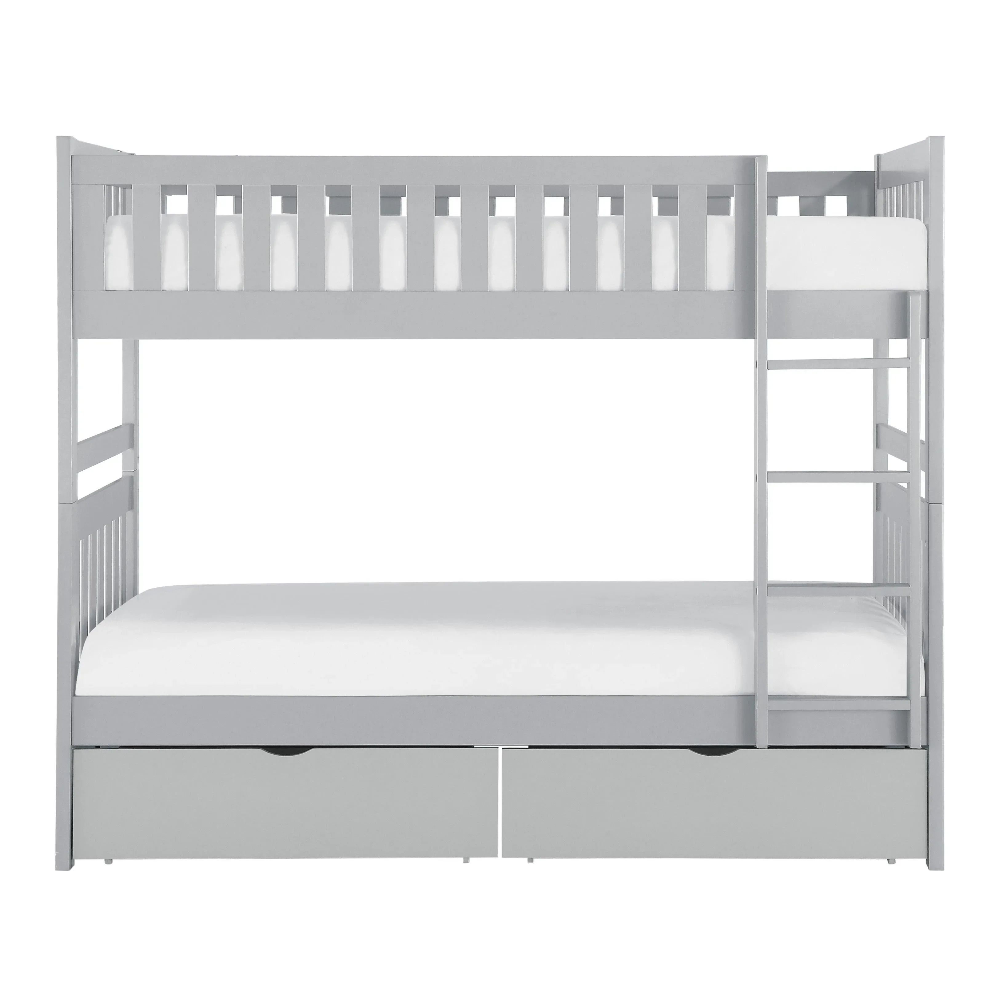 Orion Gray Twin/Twin Bunk Bed with Storage Boxes - Image 3