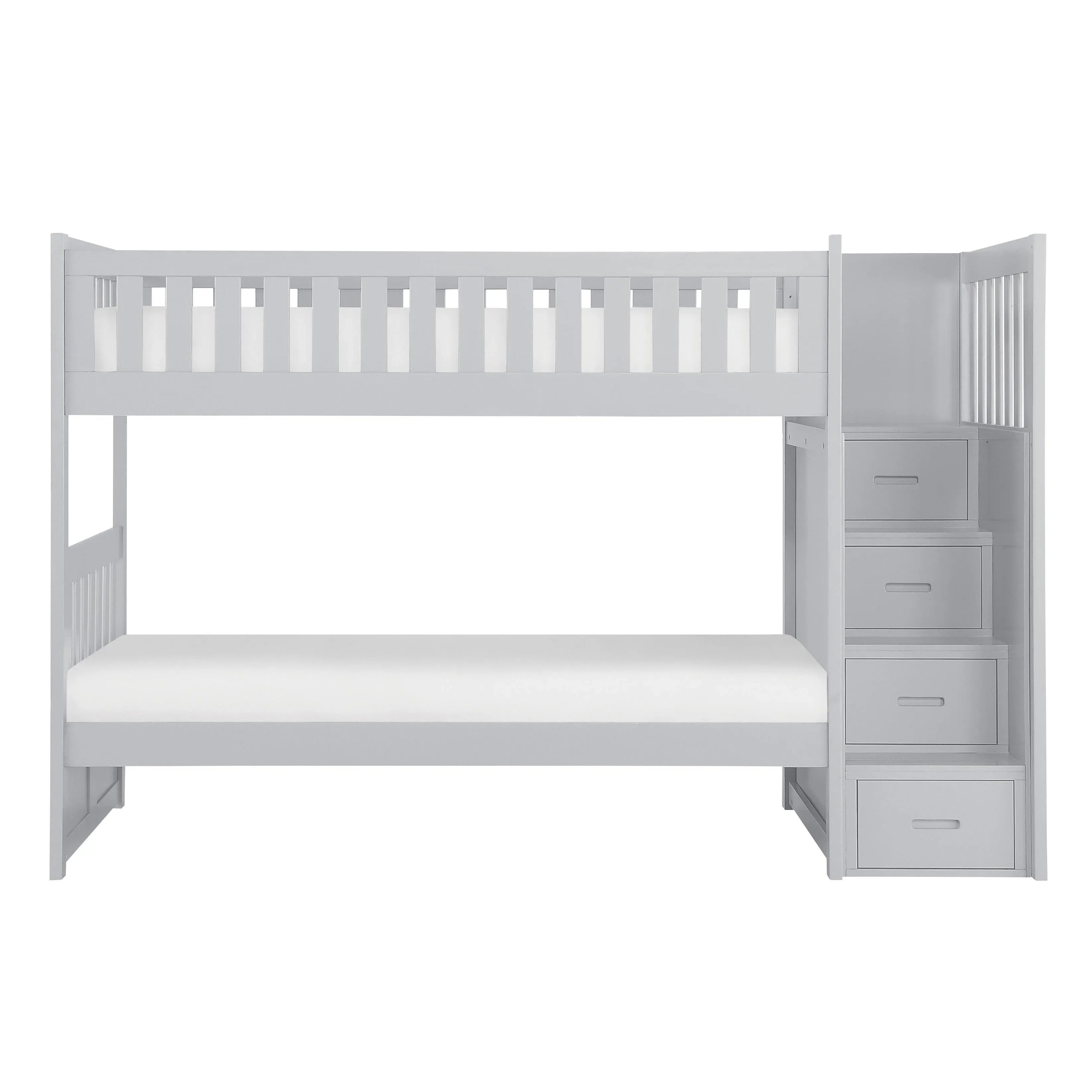 Orion Gray Twin/Twin Step Bunk Bed - Image 3