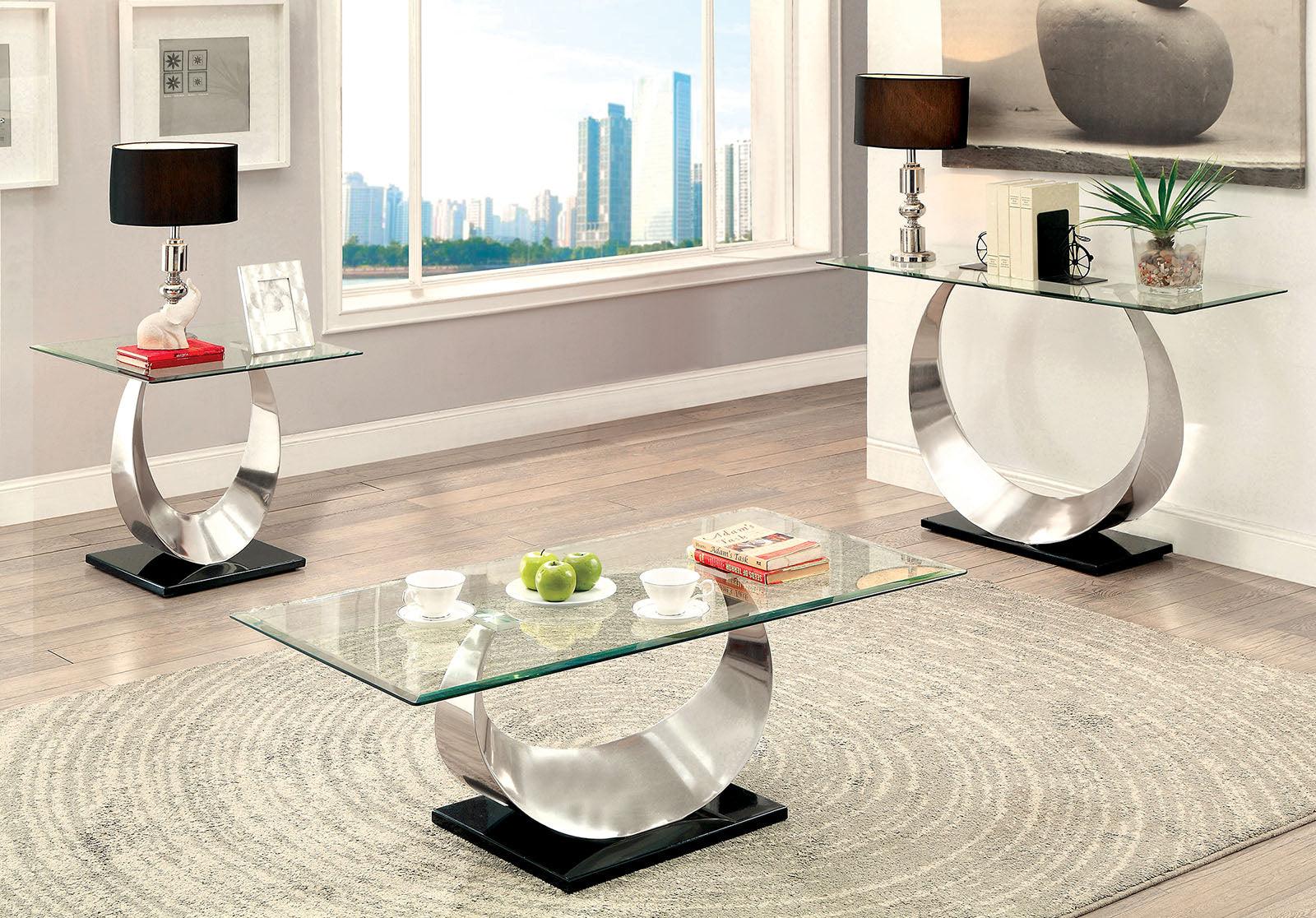 Orla Satin Plated/Black Coffee Table - Image 2
