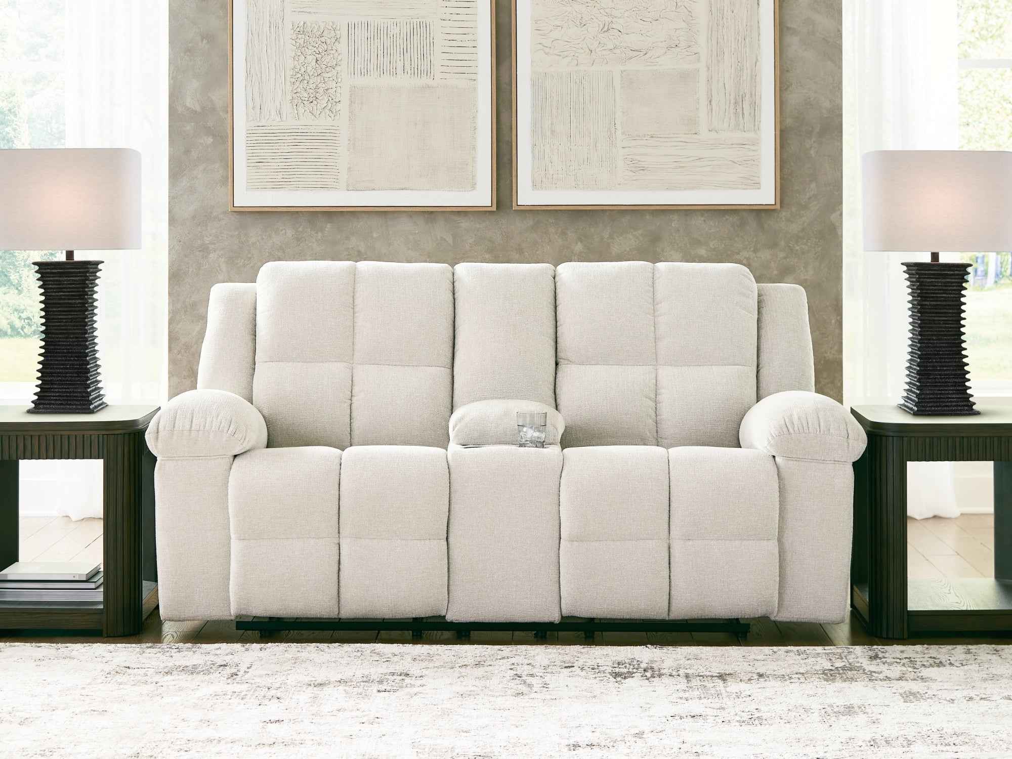 Orlen Winter Reclining Loveseat with Console