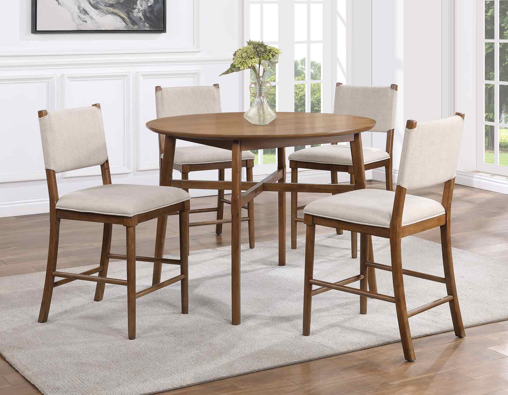 Oslo Pecan Counter Height Dining Set - Image 3