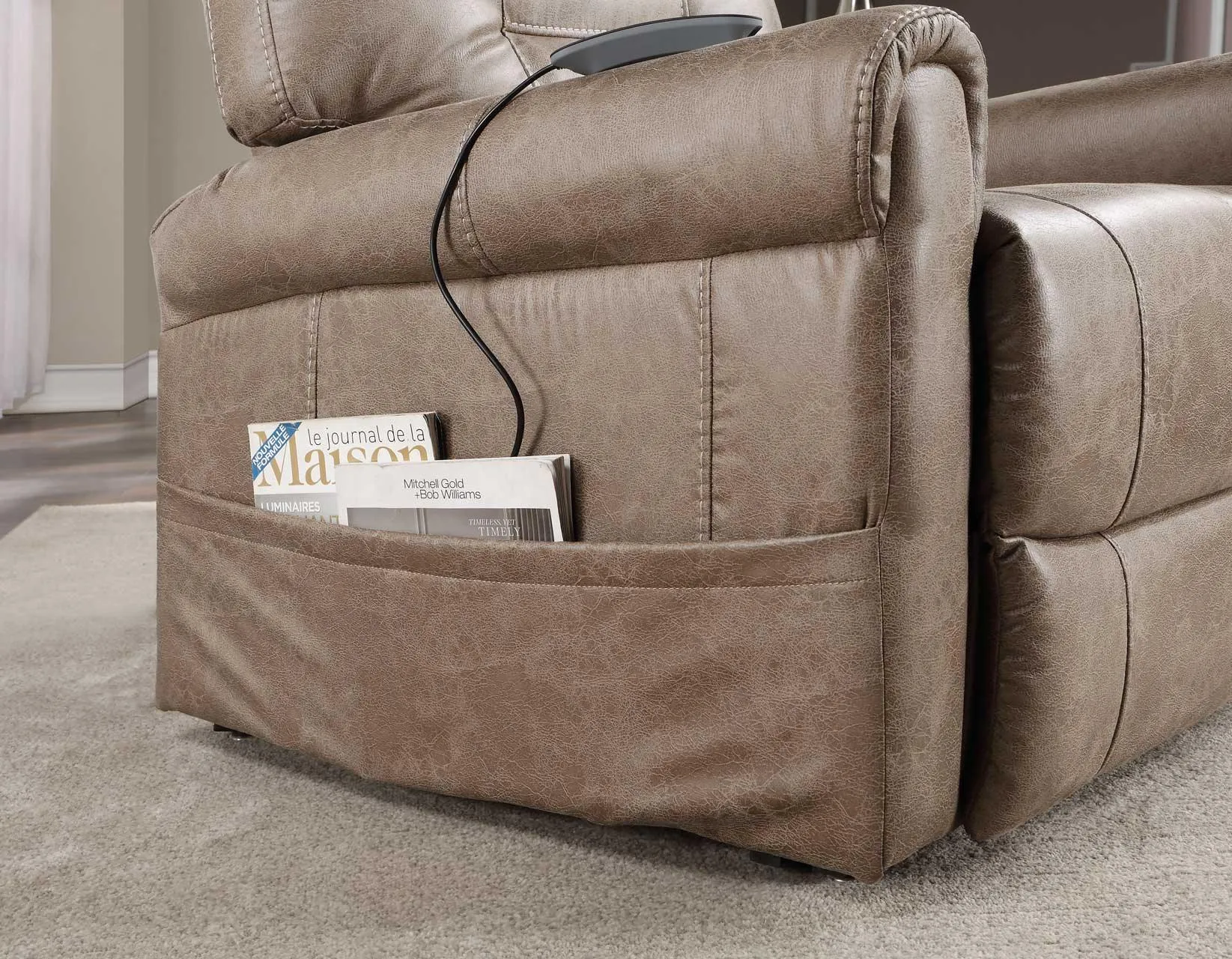 Ottawa Camel Power Lift Chair with Heat and Massage - Image 16