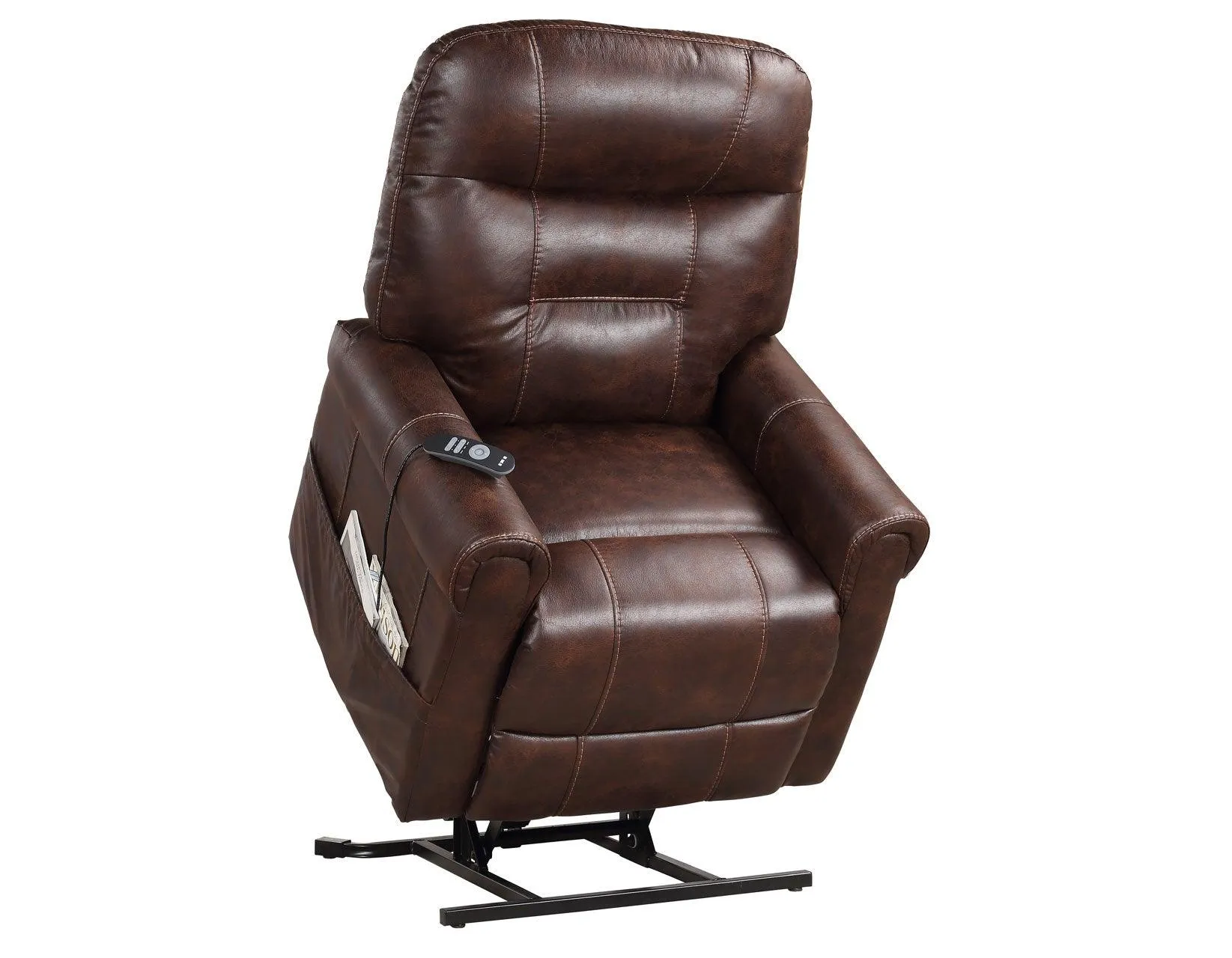 Ottawa Walnut Power Lift Chair with Heat and Massage - Image 12