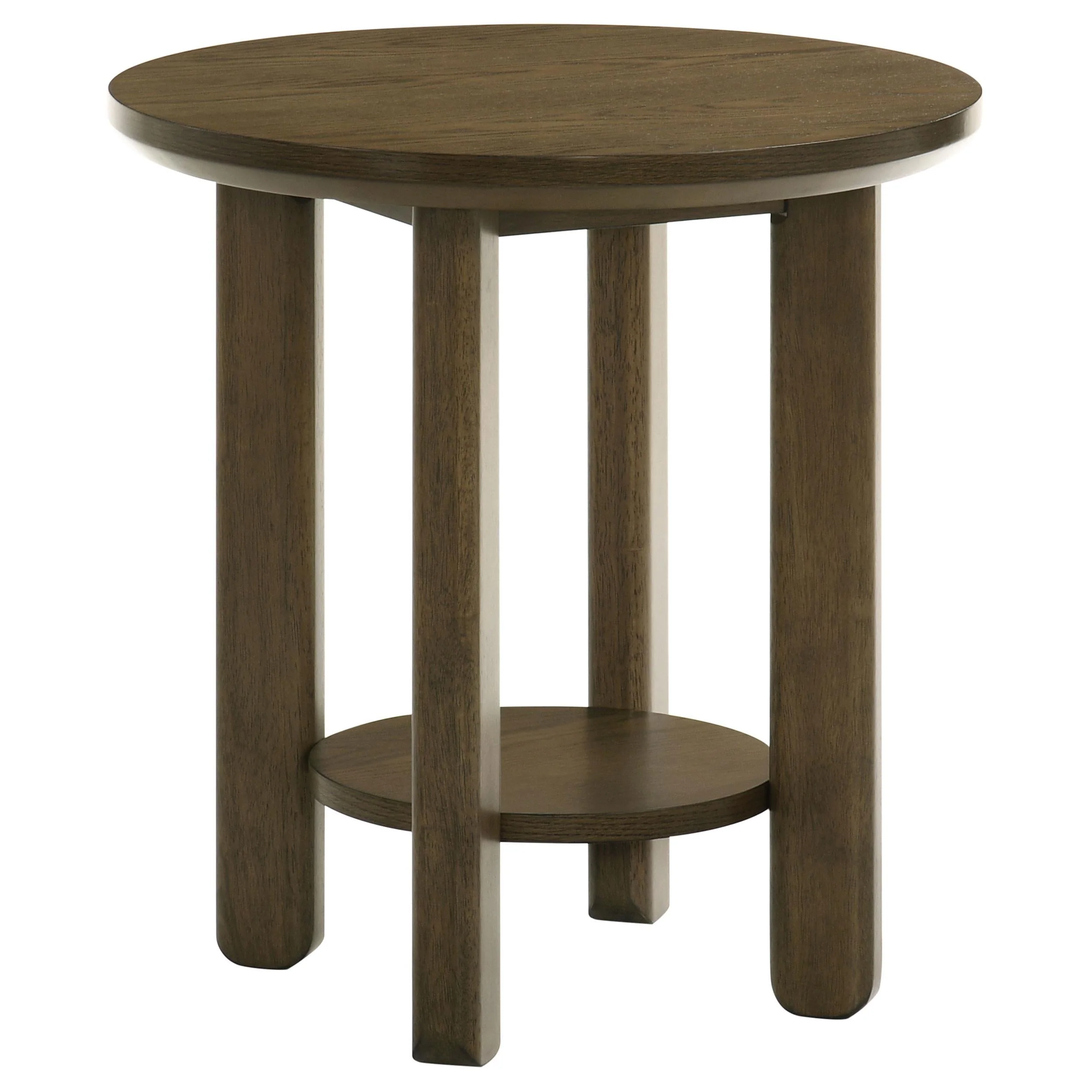 Ottowa Brown 2-Piece Round Wood Coffee Table Set - Image 3