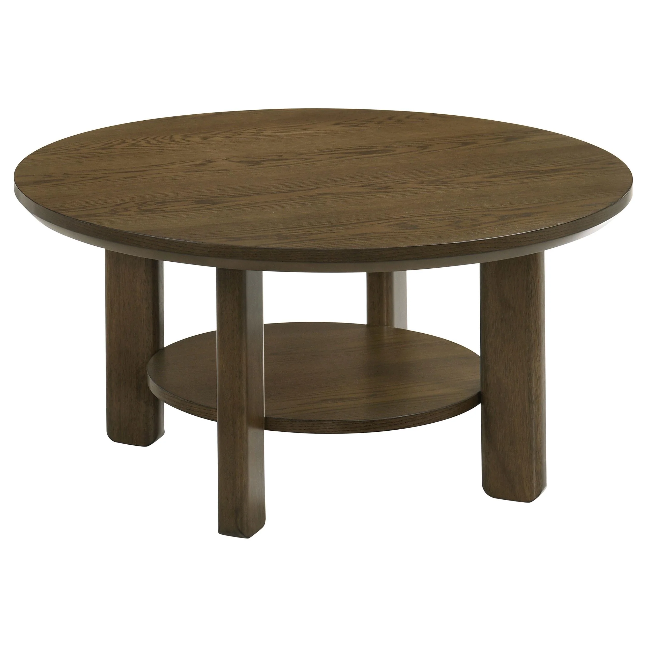 Ottowa Brown 3-Piece Round Wood Coffee Table Set - Image 6