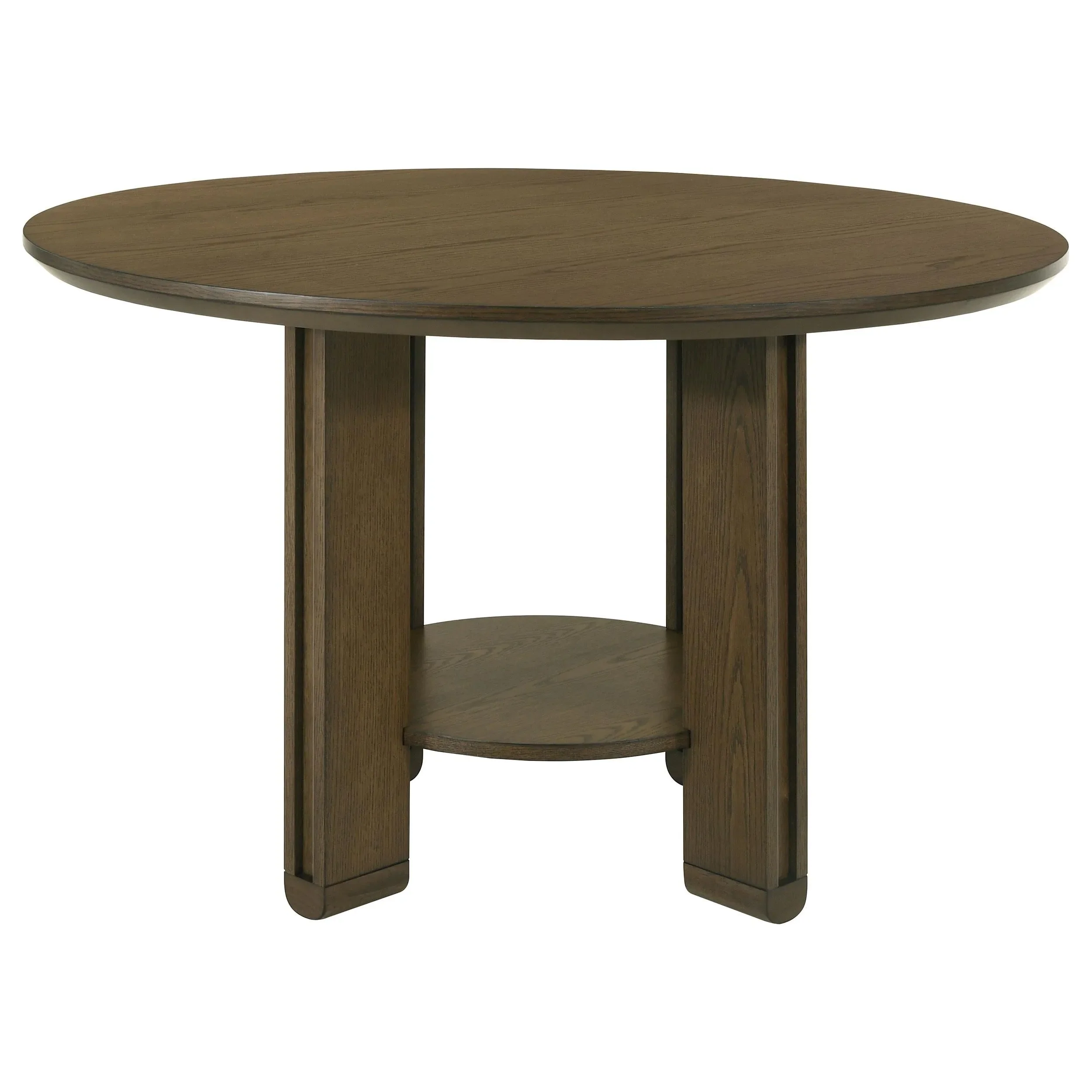 Ottowa Brown 5-Piece Round Wood Dining Room Table Set - Image 4