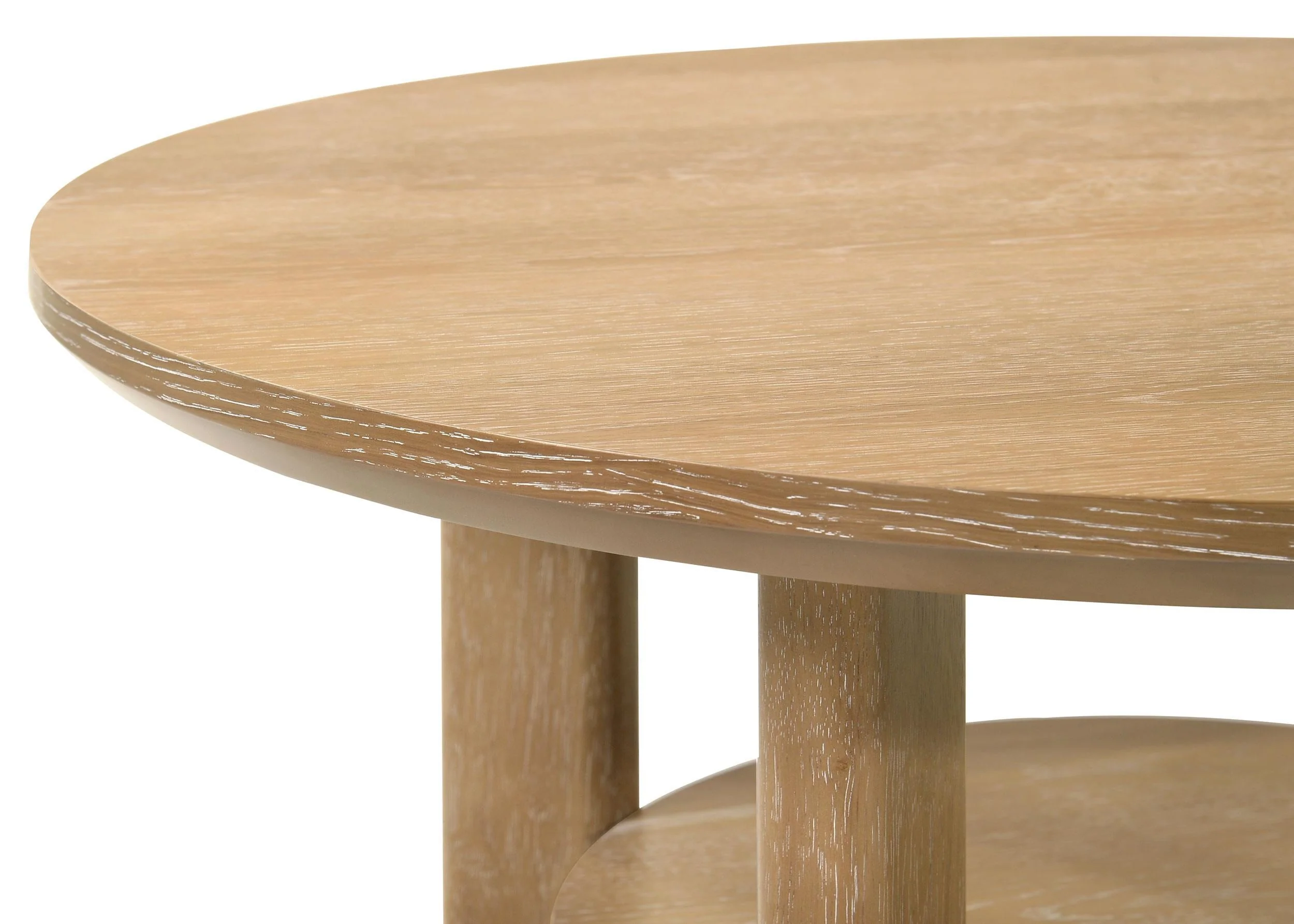 Ottowa Light Oak 36-inch Round Wood Cocktail Coffee Table - Image 7