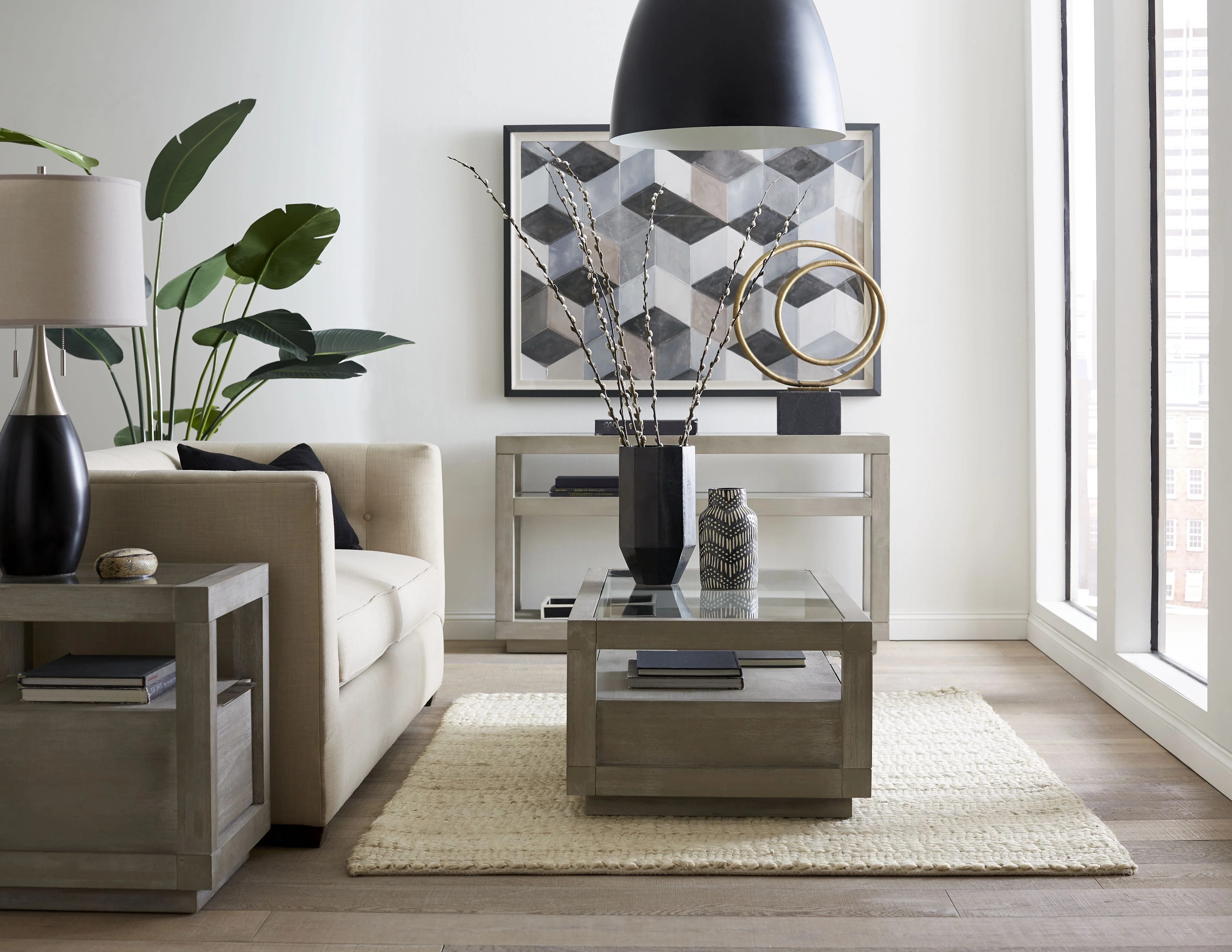 Oxford Two-Drawer Coffee Table in Mineral - Image 3