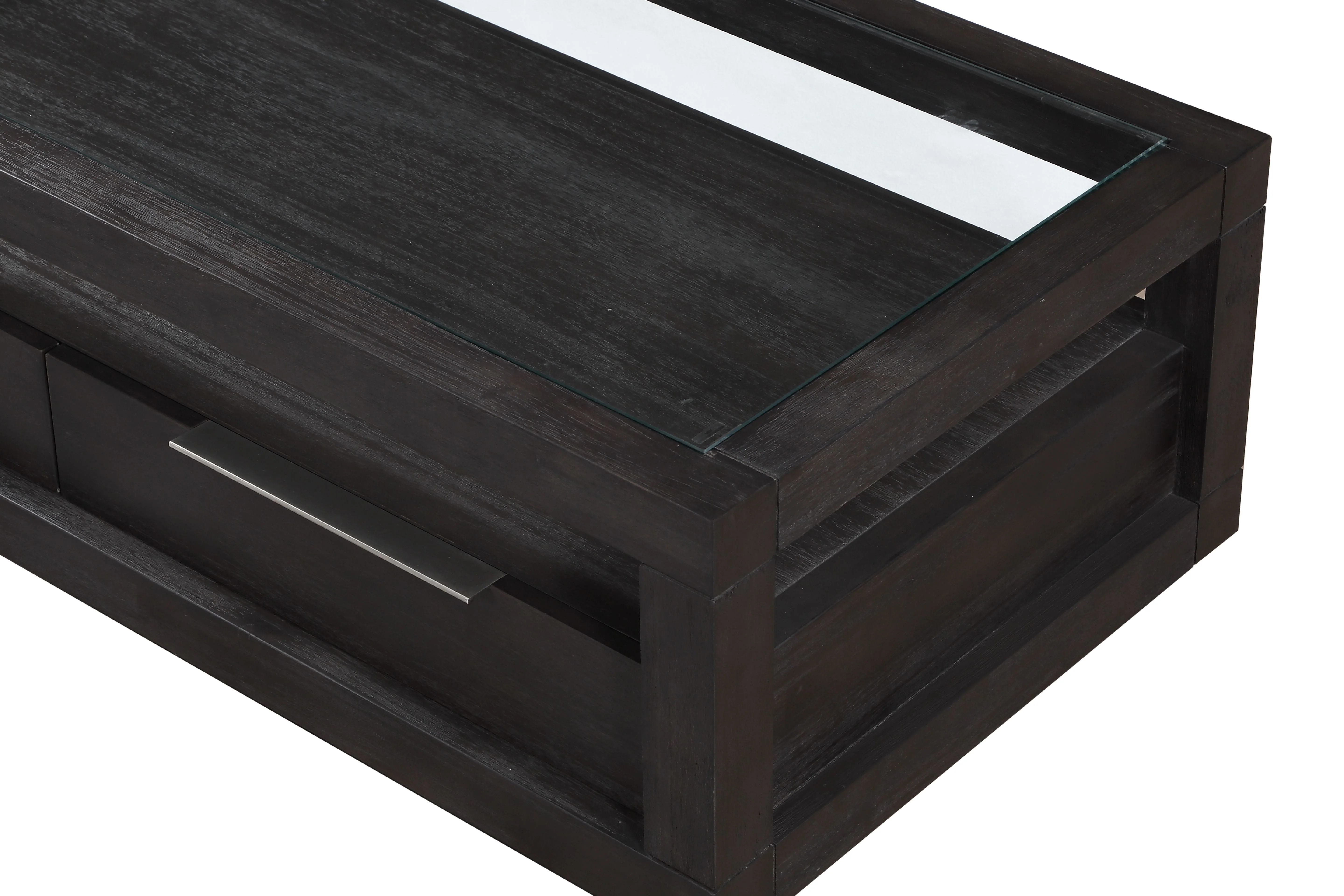 Oxford Two Drawer Rectangular Coffee Table in Basalt Grey - Image 6