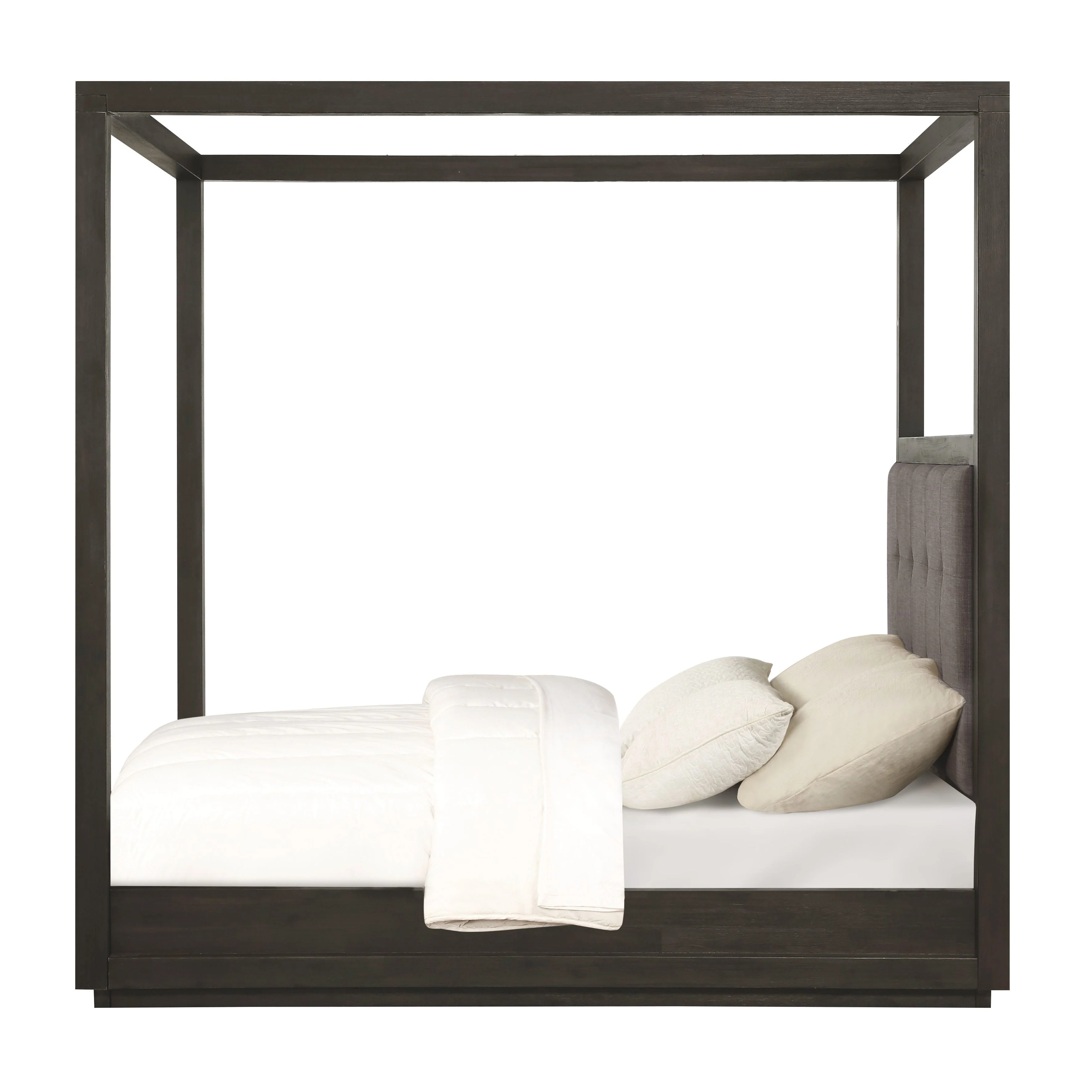Oxford Upholstered California King Canopy Bed in Dolphin - Image 6