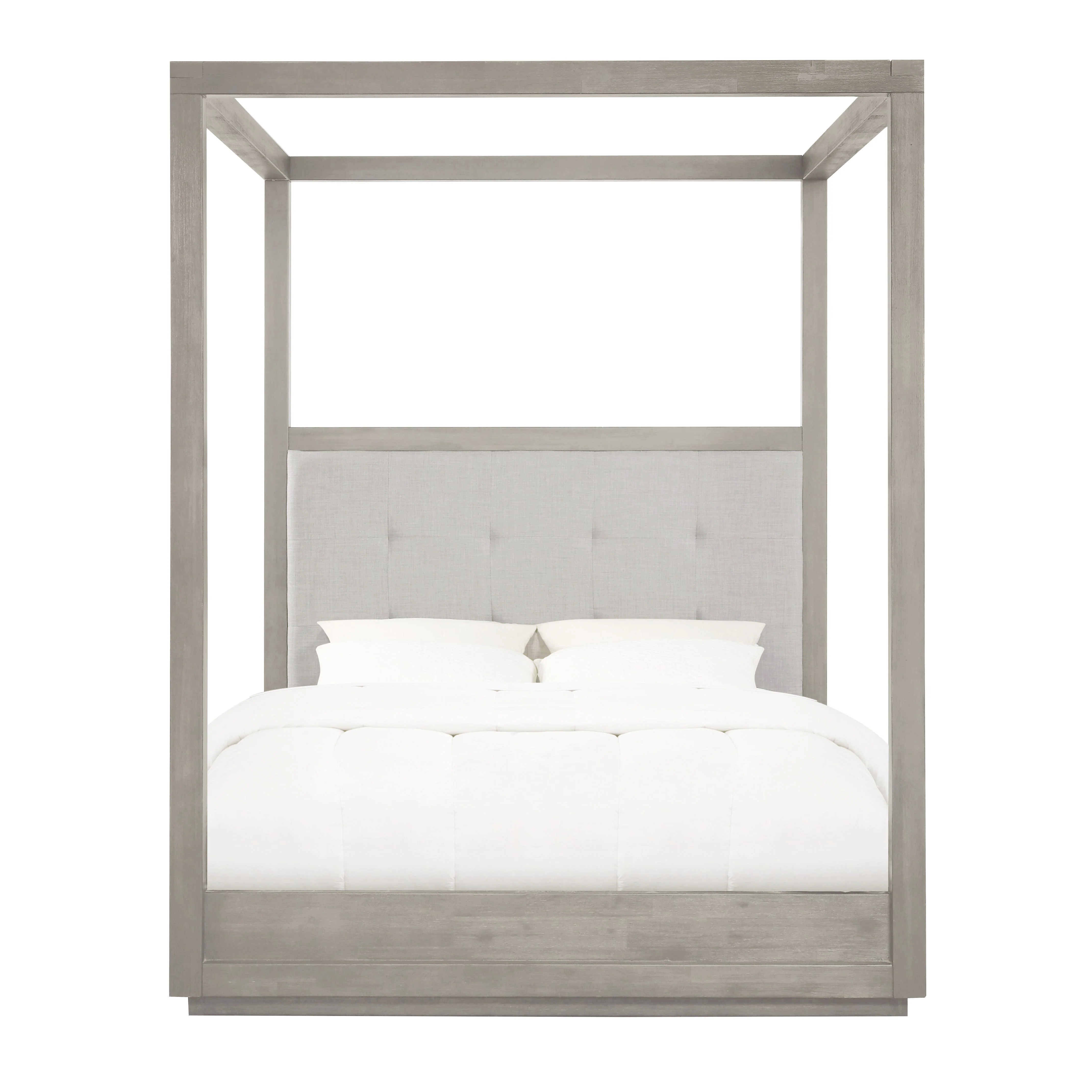 Oxford Upholstered California King Canopy Bed in Mineral - Image 5