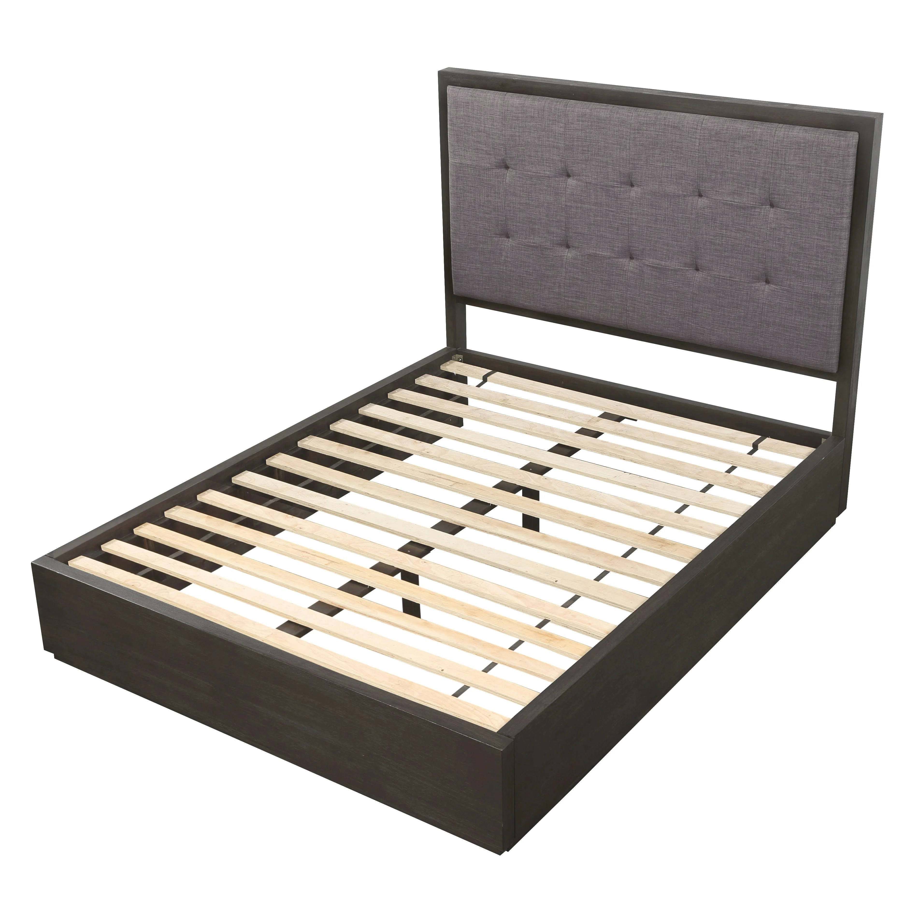 Oxford Upholstered Platform Bed in Dolphin (59") - Image 7