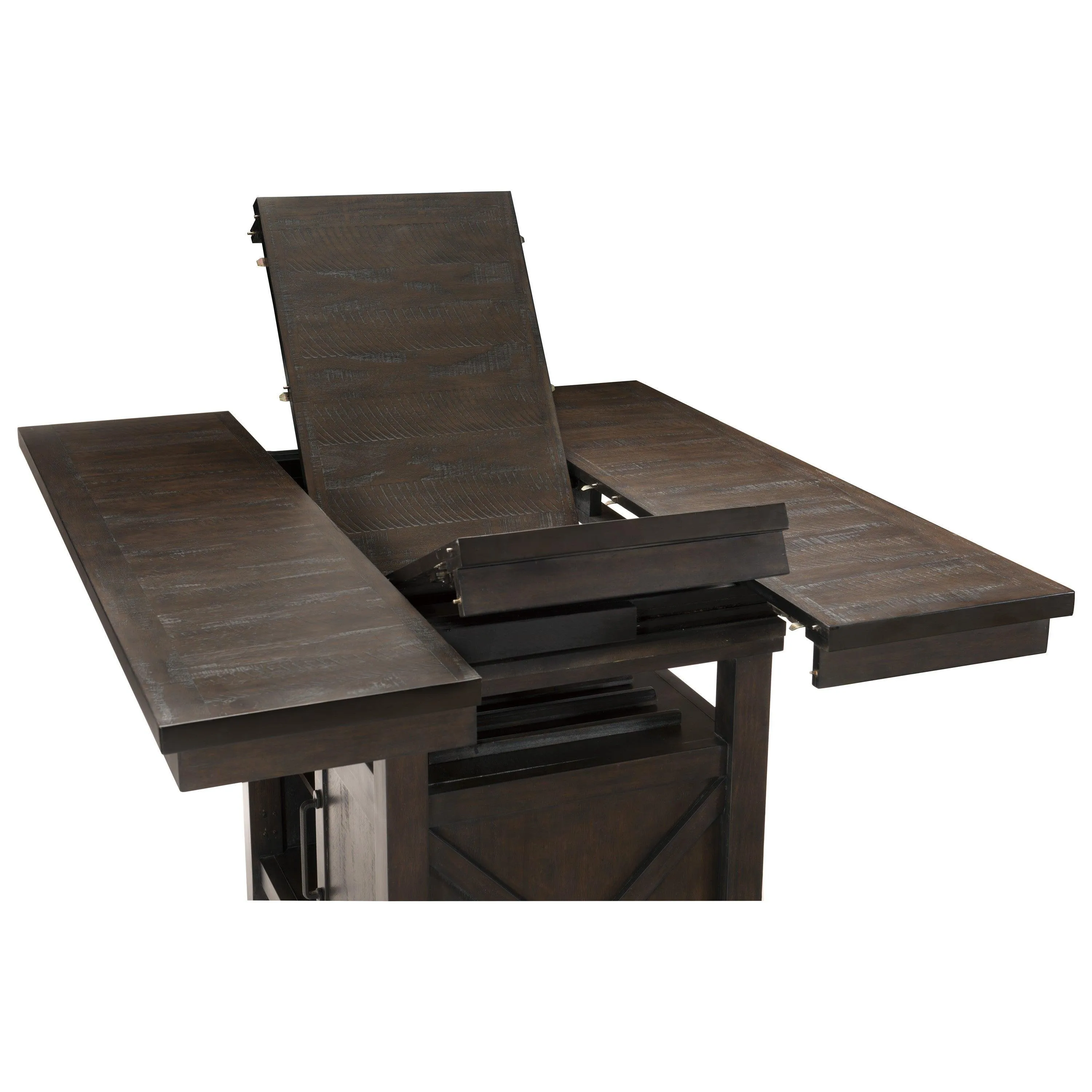 Oxton Dark Cherry Extendable Counter Height Table - Image 4