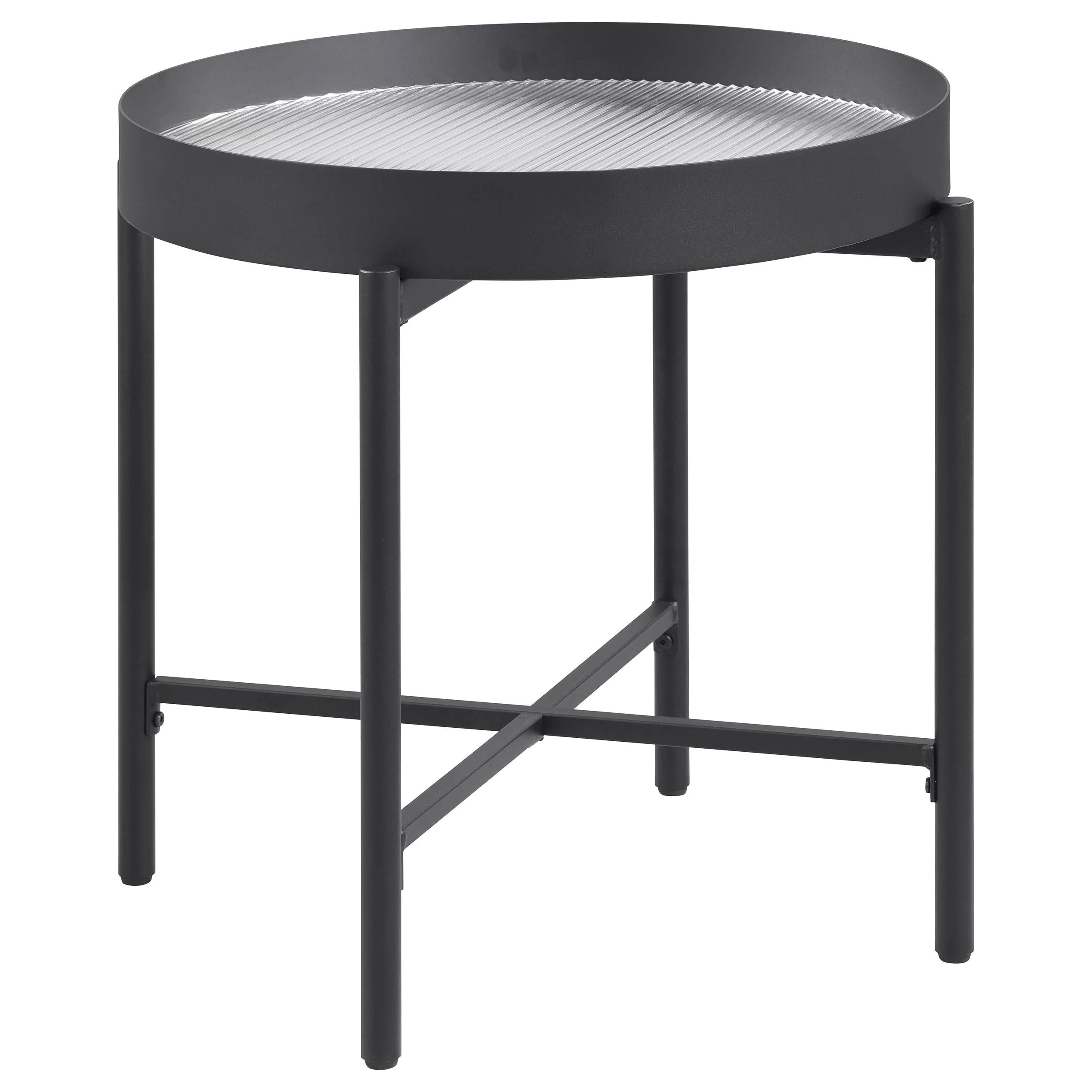 Ozella Sandy Black 3-Piece Round Coffee and End Table Set - Image 7