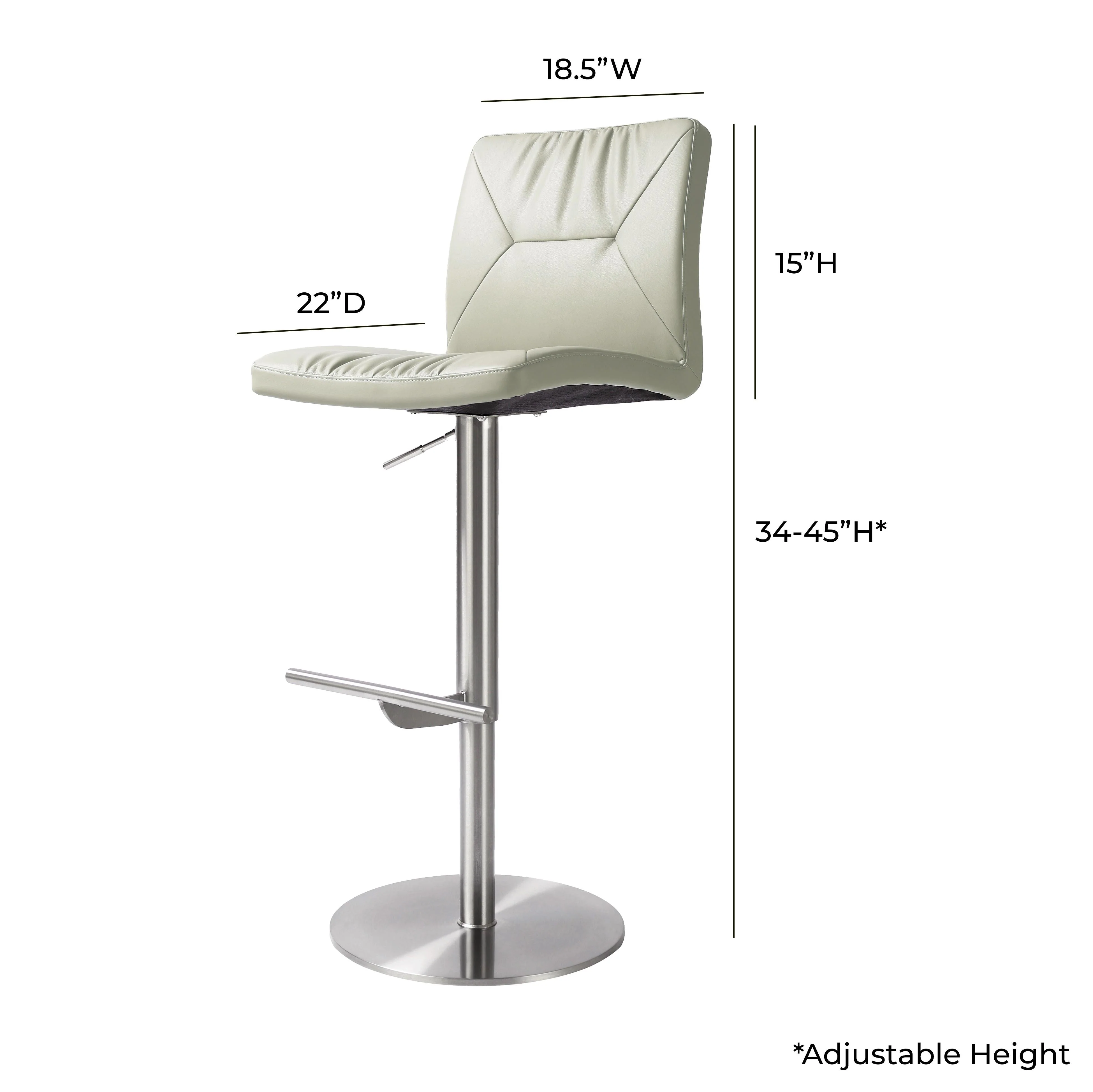 Paddy Performance Vegan Leather Adjustable Stool - Image 12