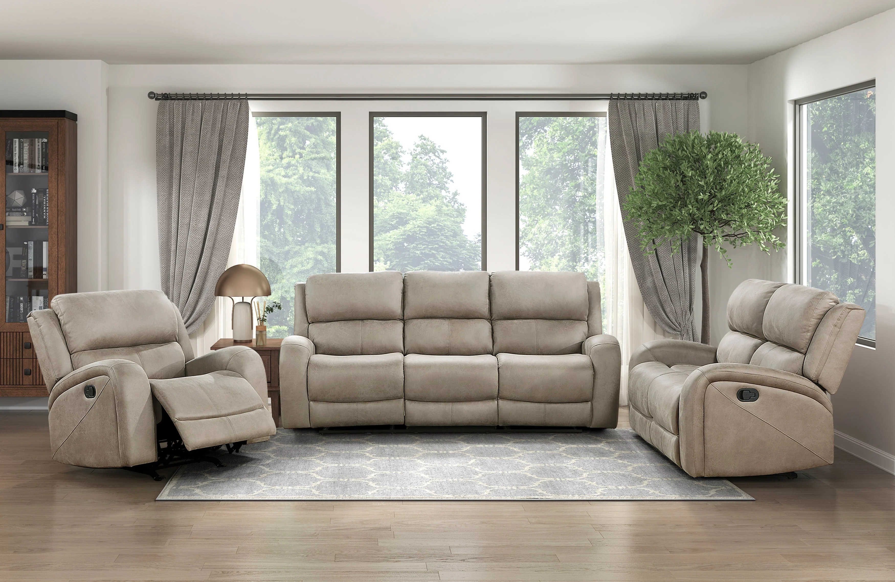 Pagosa Brown Double Reclining Living Room Set