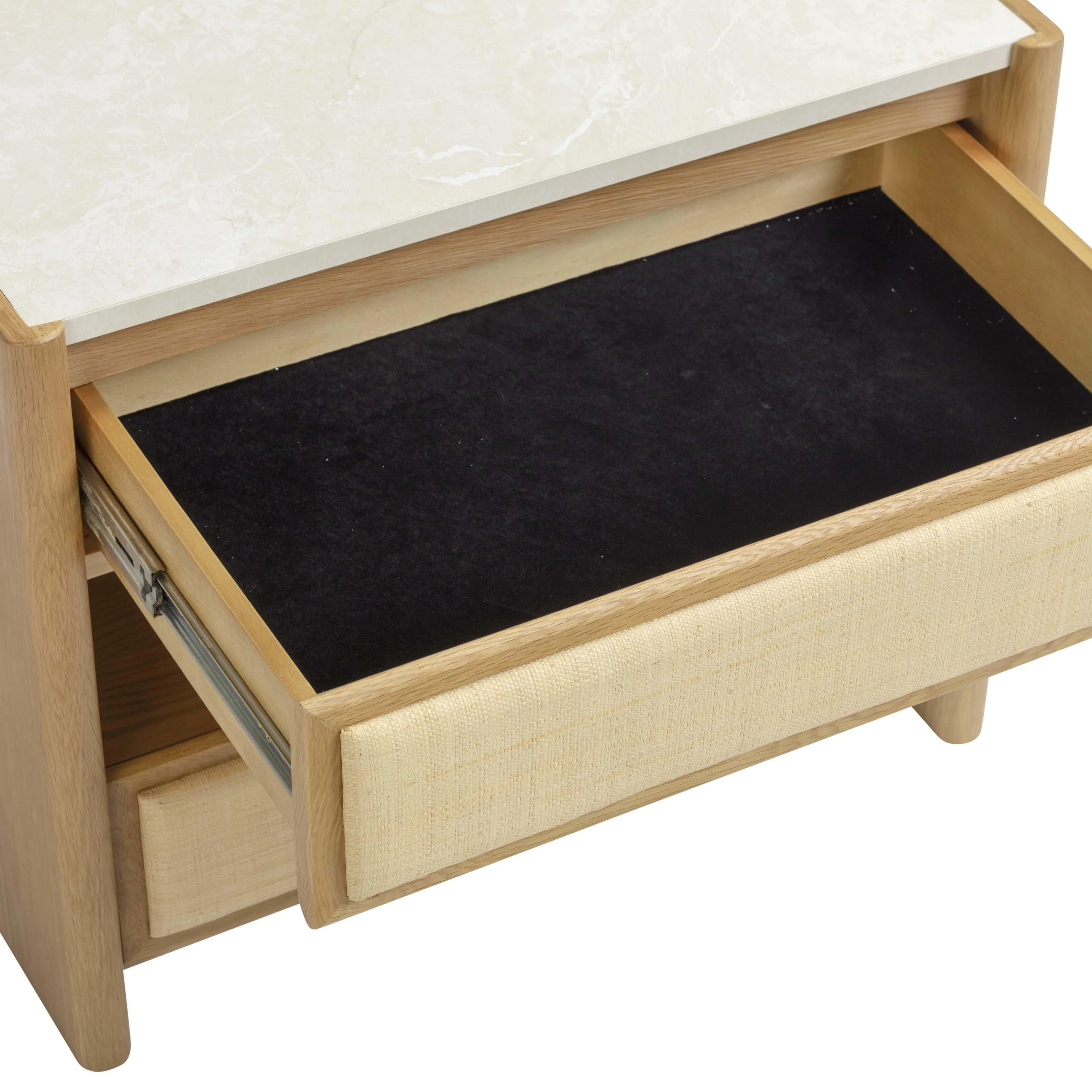 Paige Natural Oak 2-Drawer Nightstand - Image 7