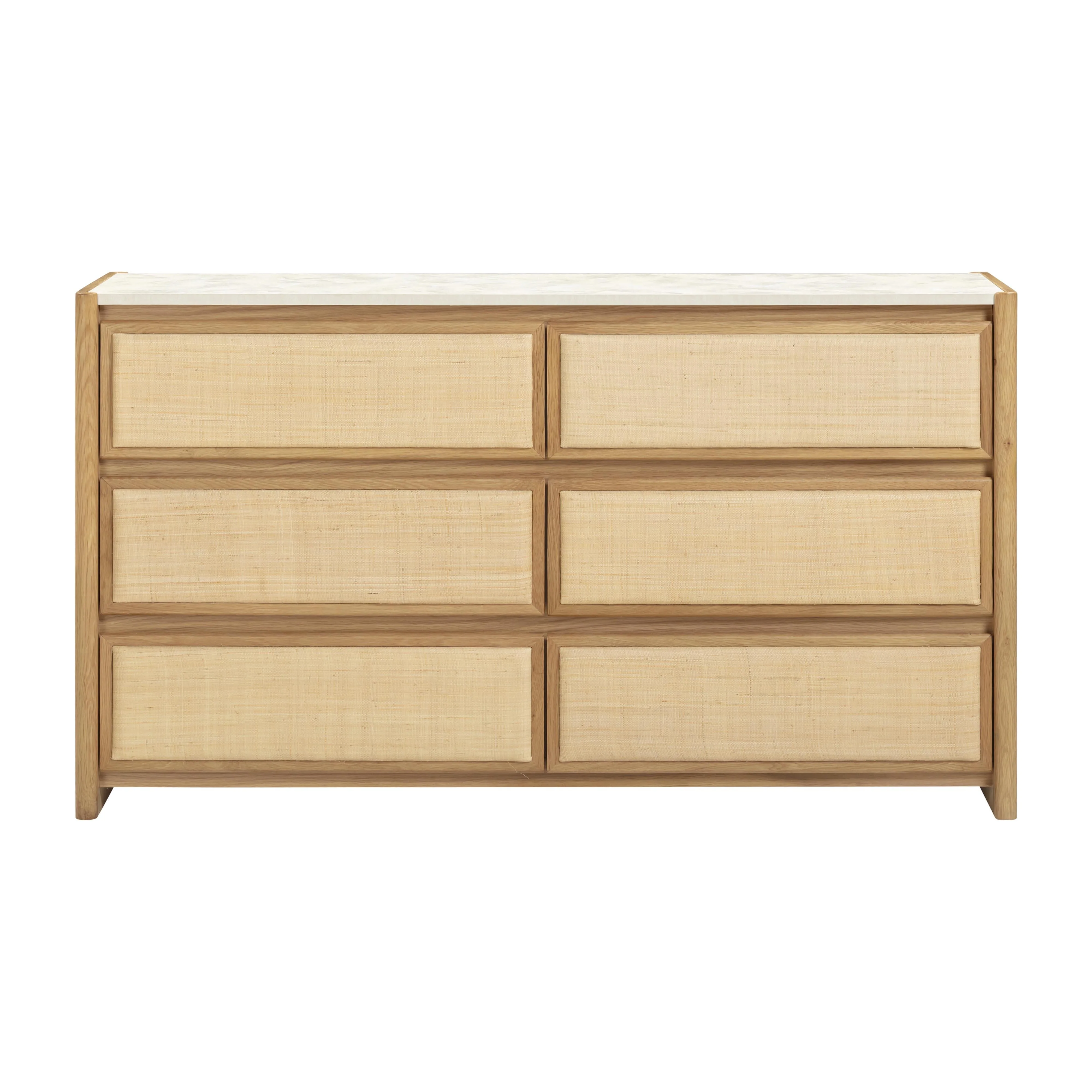 Paige Natural Oak 6-Drawer Dresser