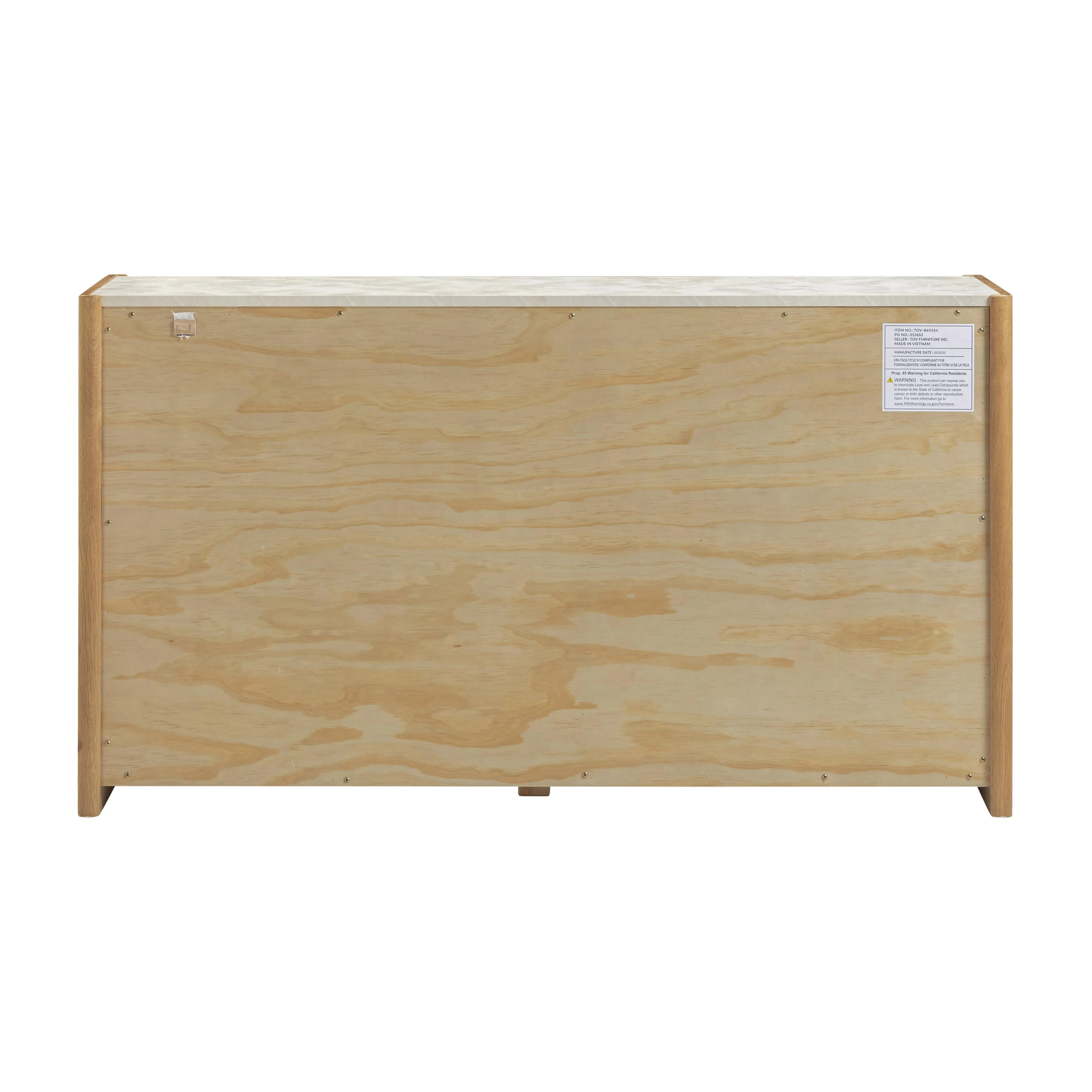 Paige Natural Oak 6-Drawer Dresser - Image 5