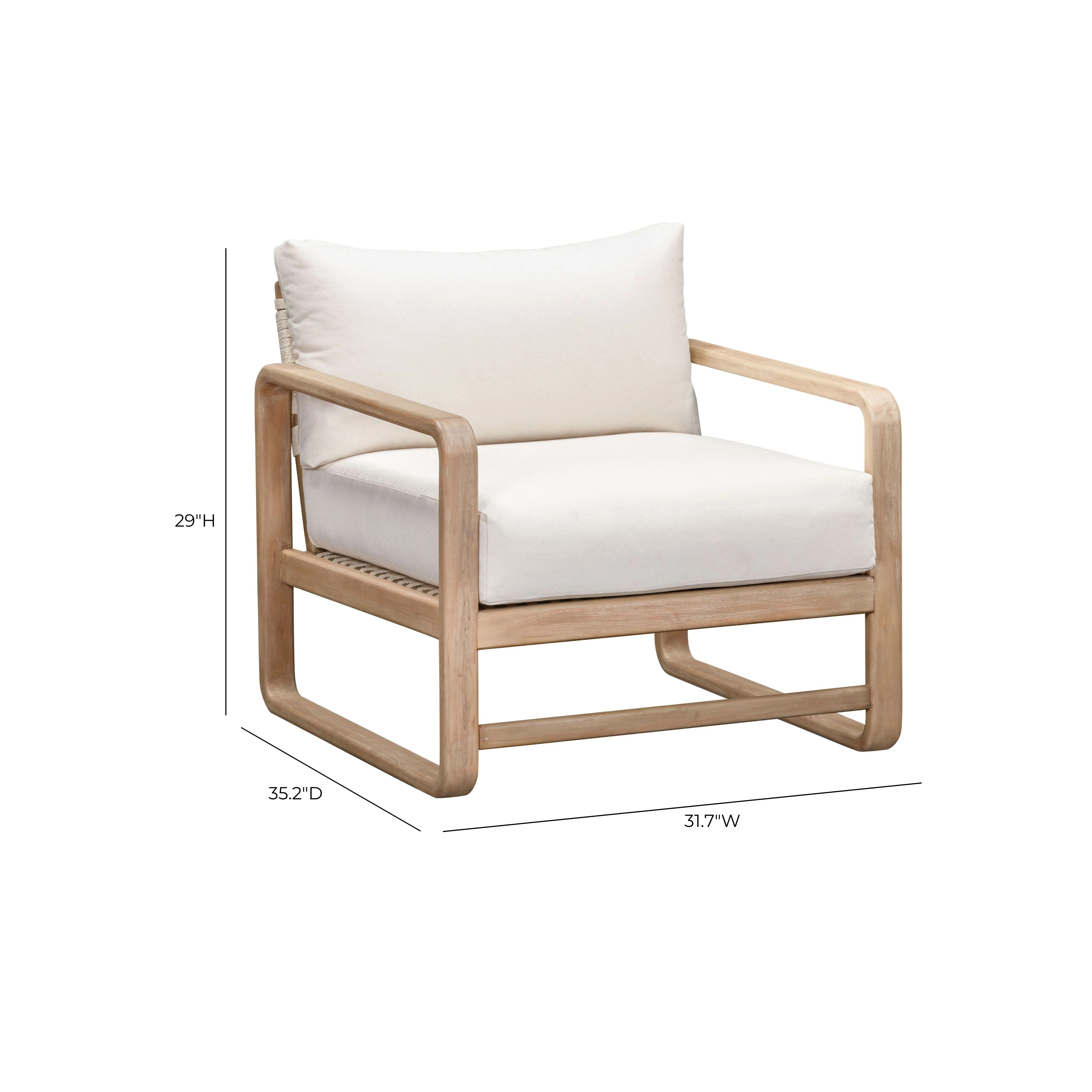 Palata Cream Outdoor Accent Chair - Image 8