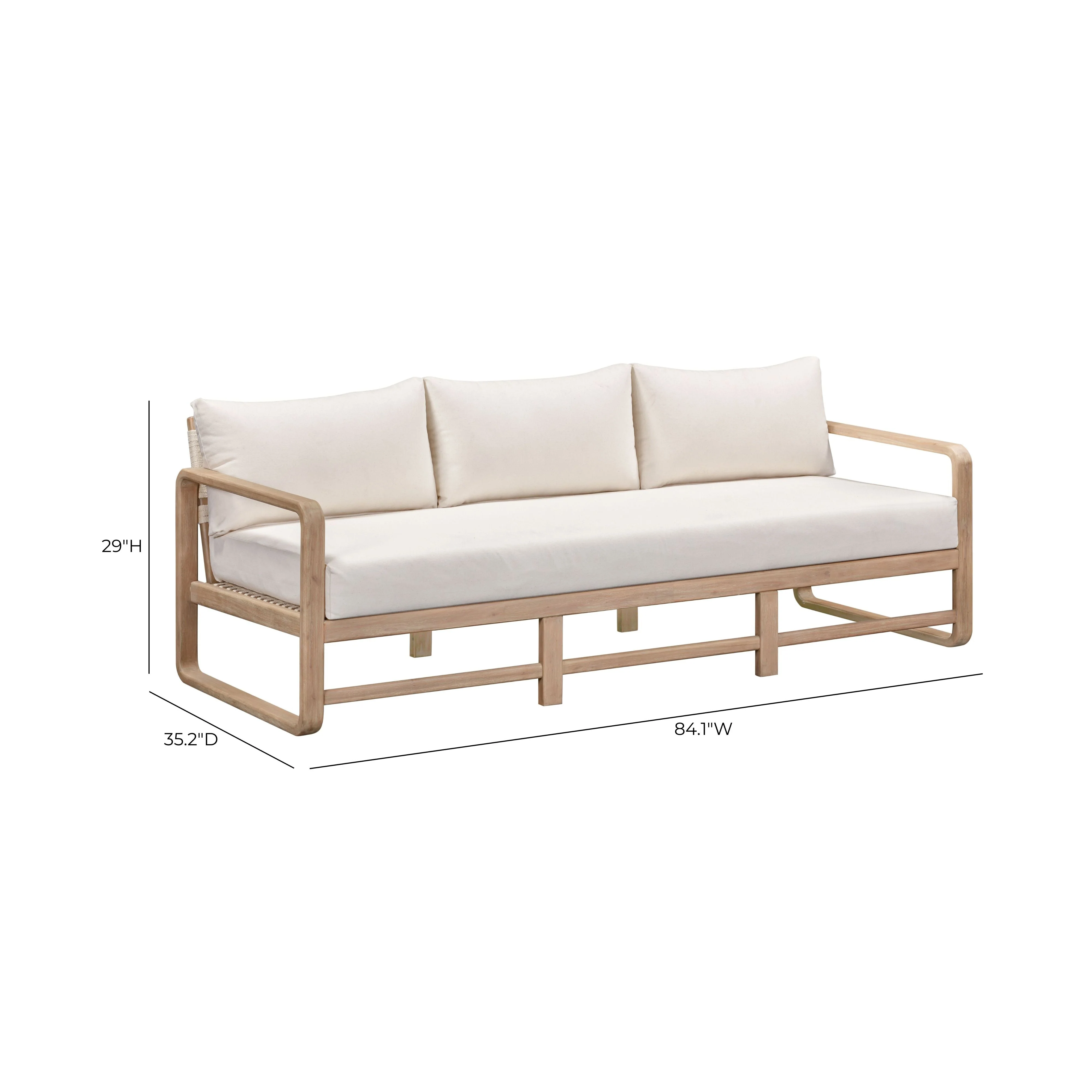Palata Cream Outdoor Sofa - Image 8