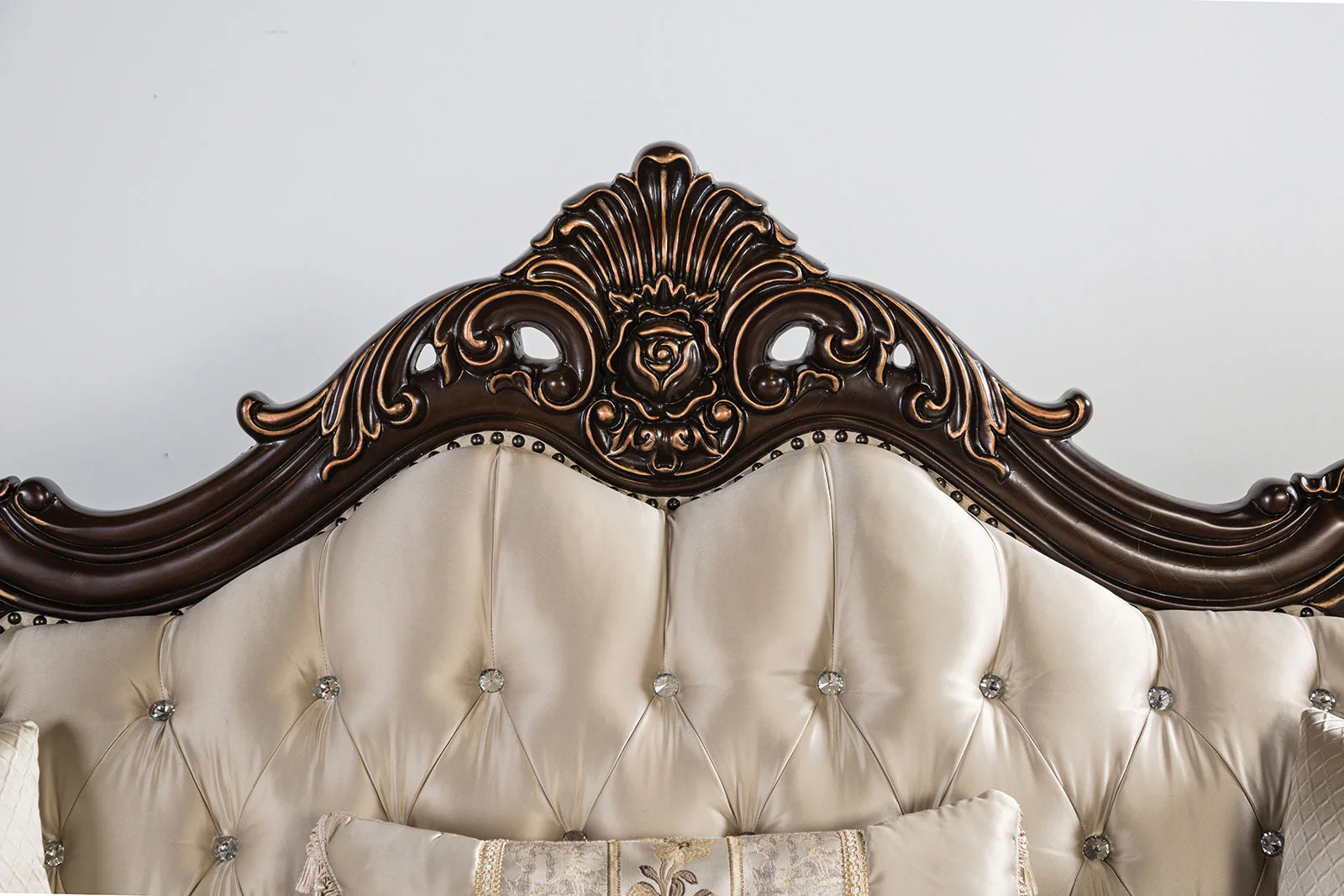 Palencia Dark Cherry/Beige Sofa & Loveseat - Image 5