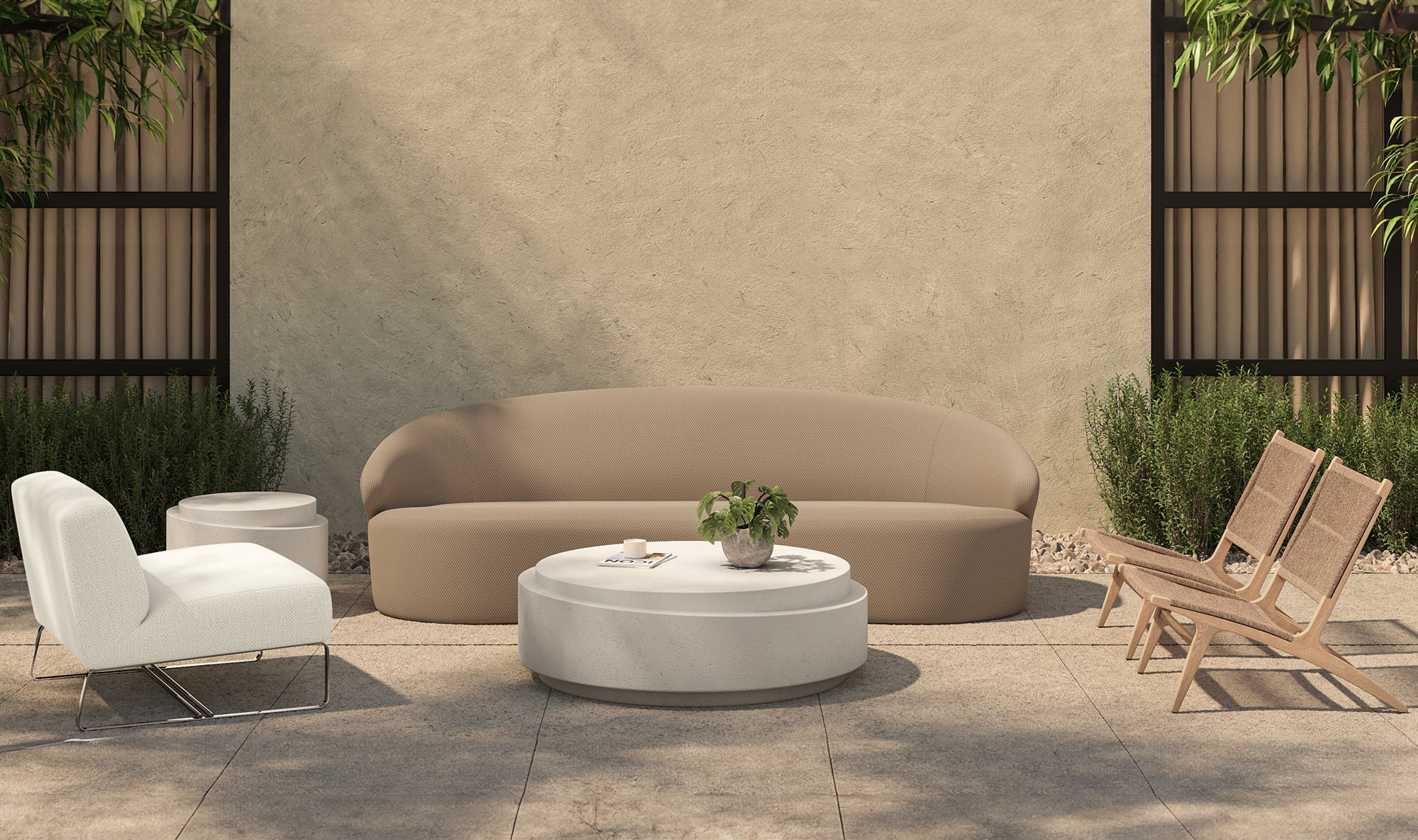 Palma Outdoor Lounge Chair Warm Brown - Image 3