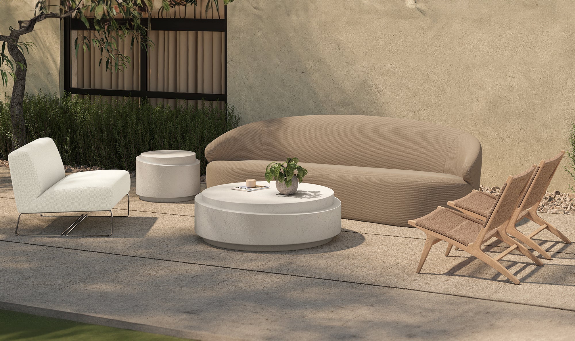 Palma Outdoor Lounge Chair Warm Brown - Image 4