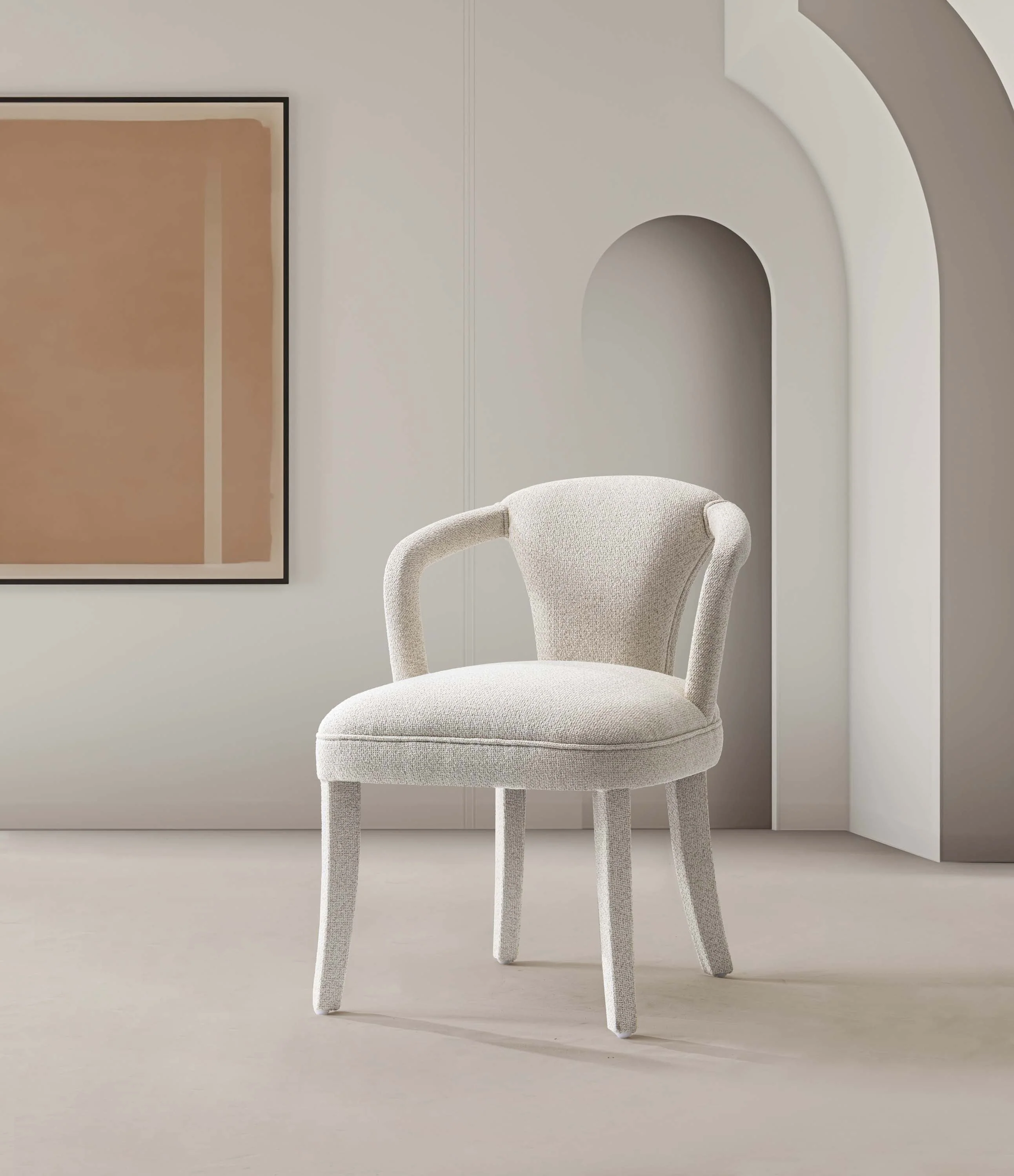 Palmer Dining Armchair in Ivory - Image 2