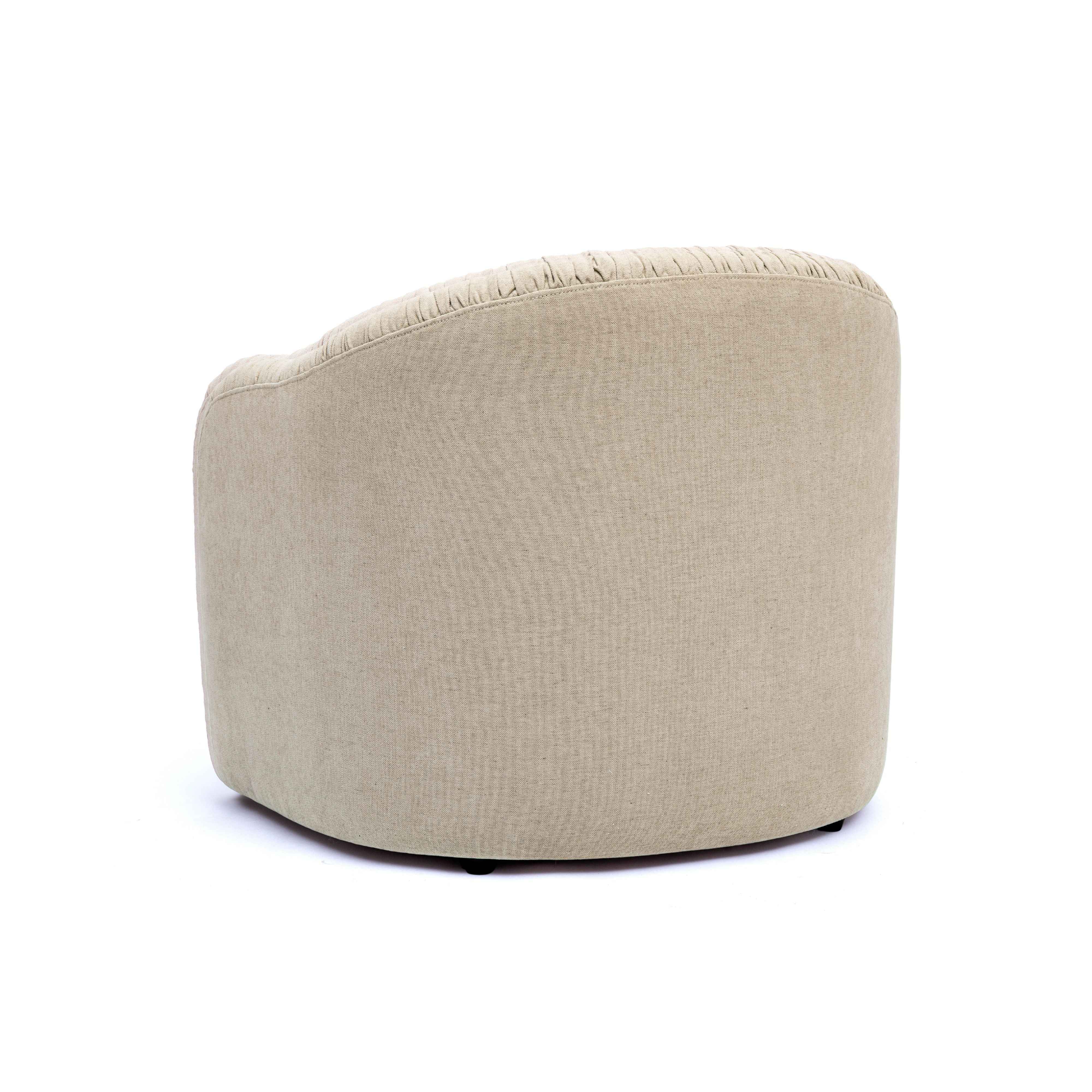 Pamela Tan Performance Chenille Tasseled Lounge Accent Chair - Image 4