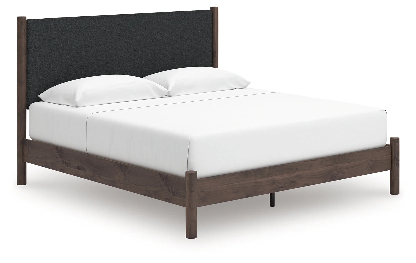 Pamytta Brown King Upholstered Panel Platform Bed - Image 2