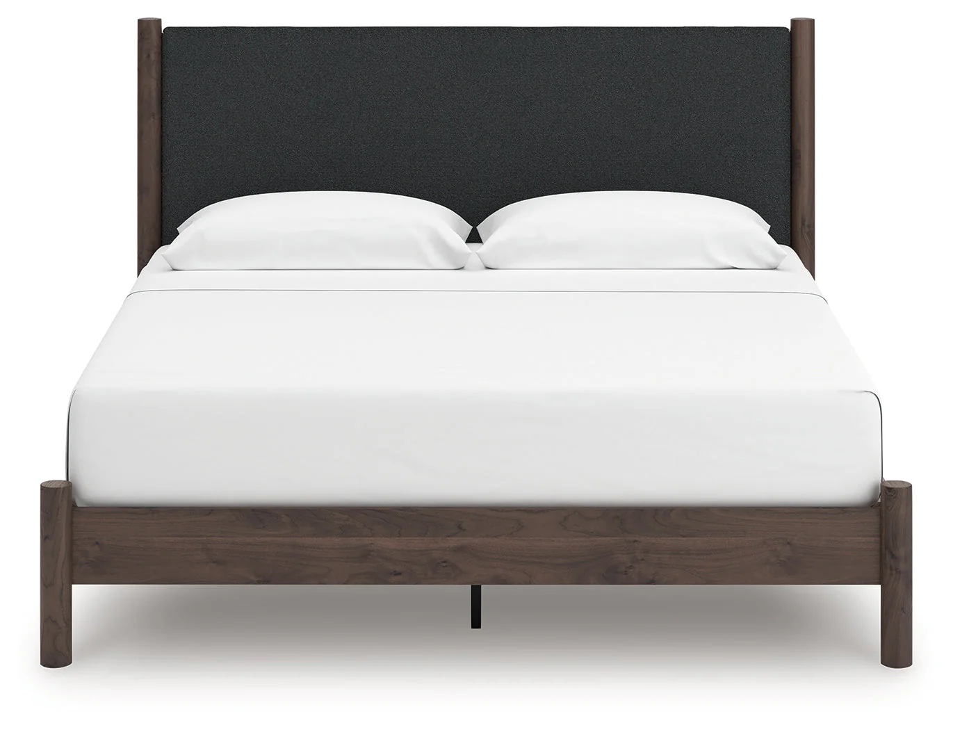 Pamytta Brown King Upholstered Panel Platform Bed - Image 3