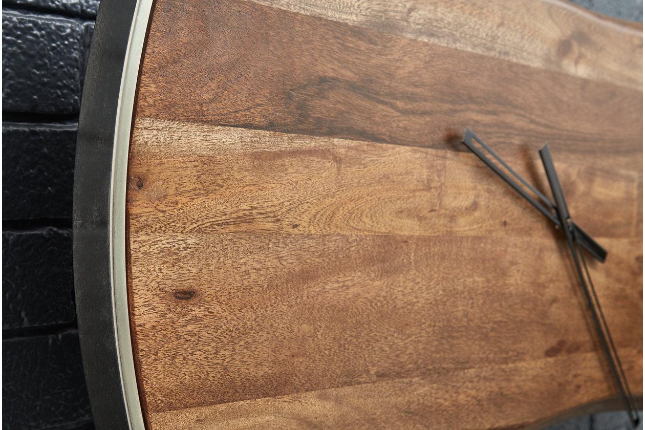 Panchali Brown/Silver Finish Wall Clock - Image 3