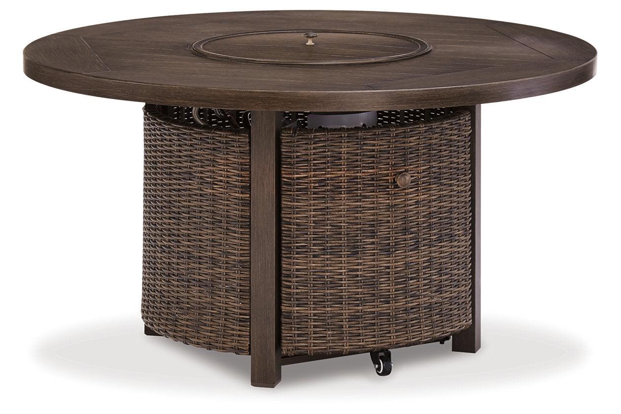 Paradise Trail Medium Brown Outdoor Fire Pit Table - Image 4