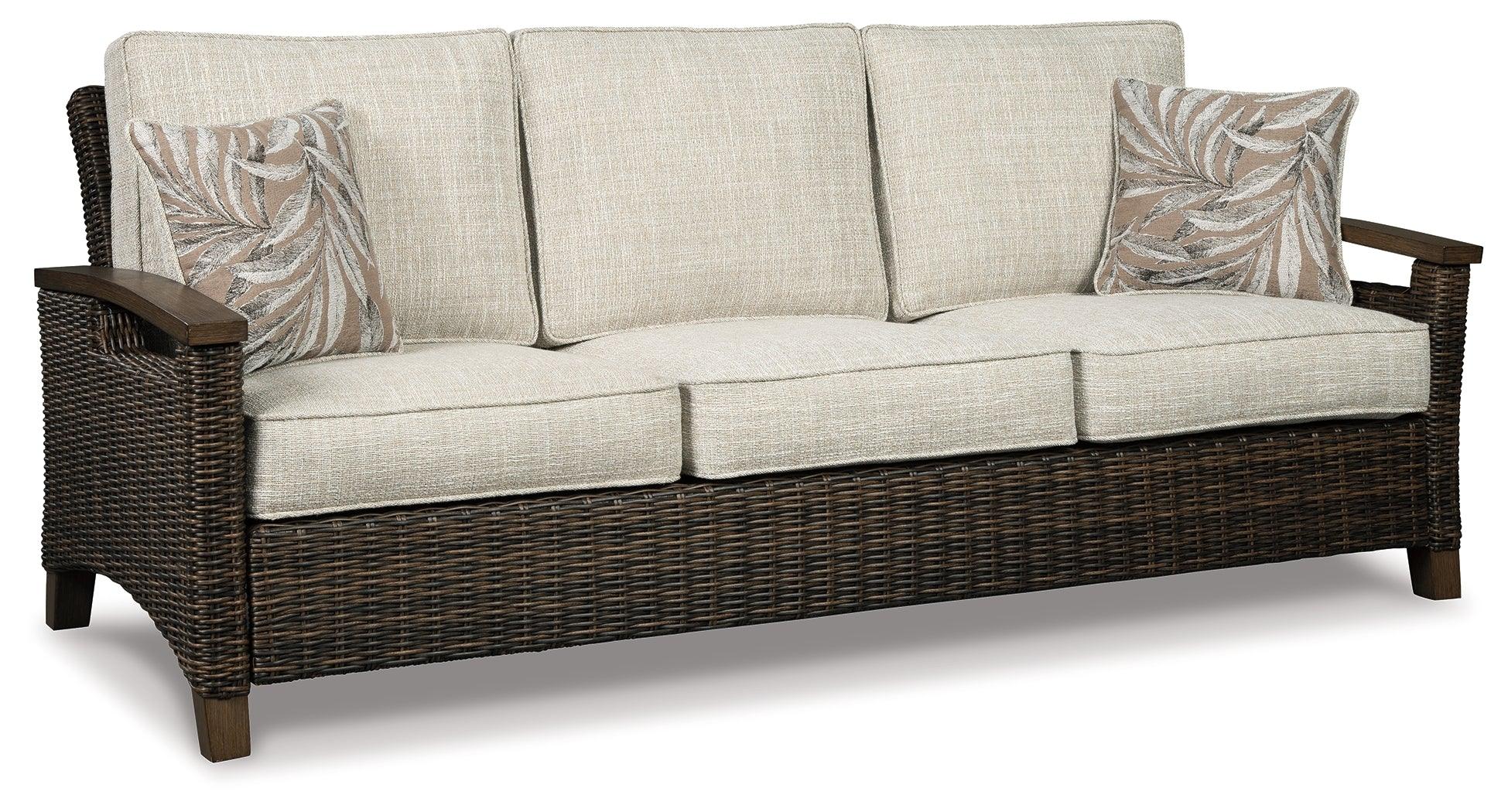 Paradise Trail Medium Brown Sofa with Cushion - Image 2