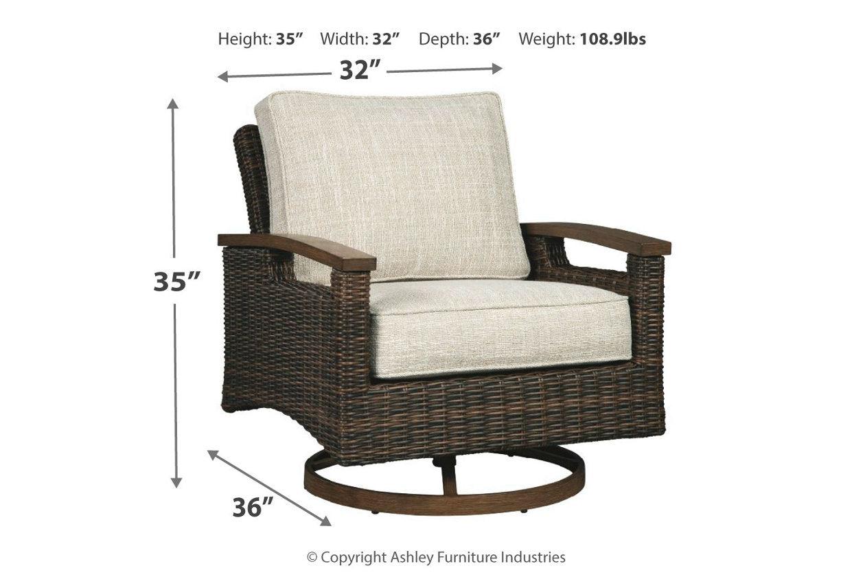 Paradise Trail Medium Brown Swivel Lounge Chair (Set of 2) - Image 5
