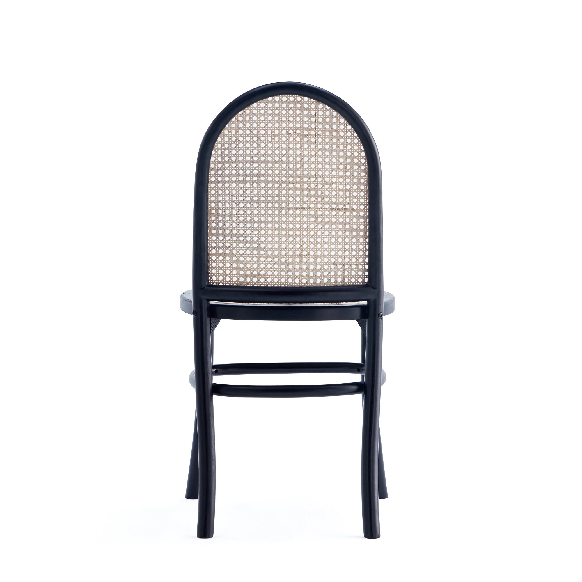 Paragon Dining Chair 1.0 with Grey Cushions in Black and Cane (set of 4) - Image 6