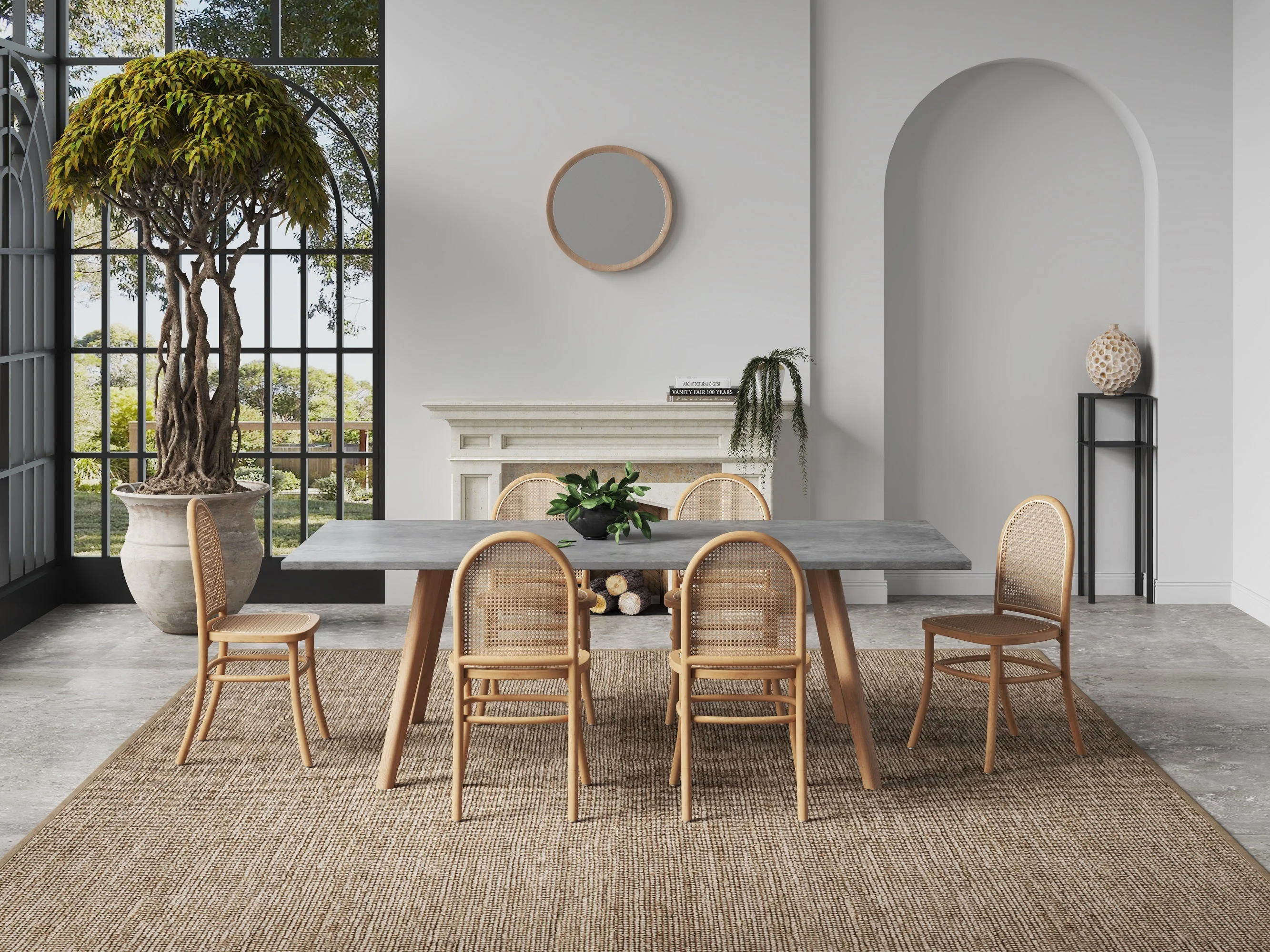 Paragon Dining Chair 2.0 in Nature and Cane (set of 2) - Image 2