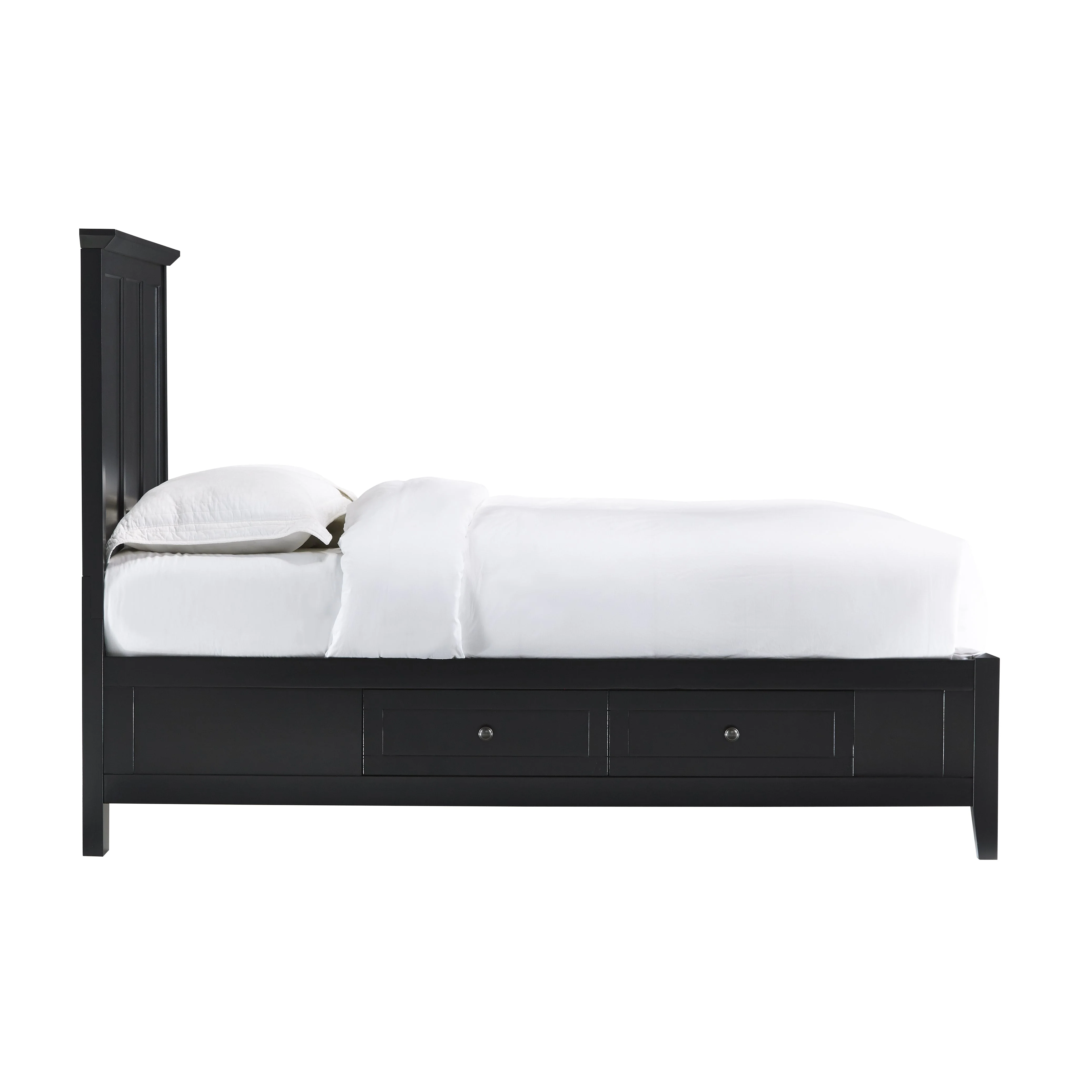 Paragon Four Drawer Wood California King Storage Bed in Black - Image 7