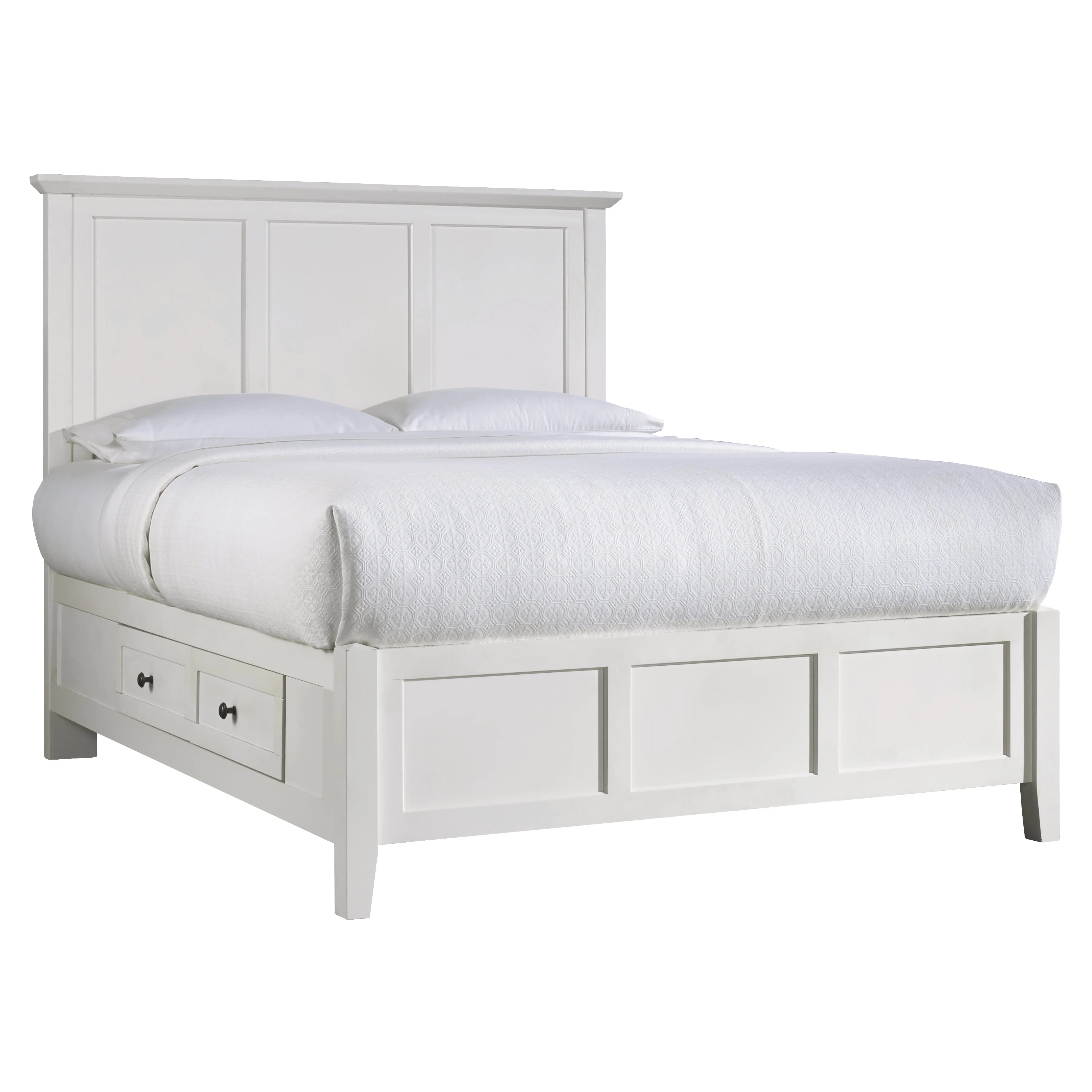 Paragon Four Drawer Wood Eastern King Storage Bed in White - Image 5