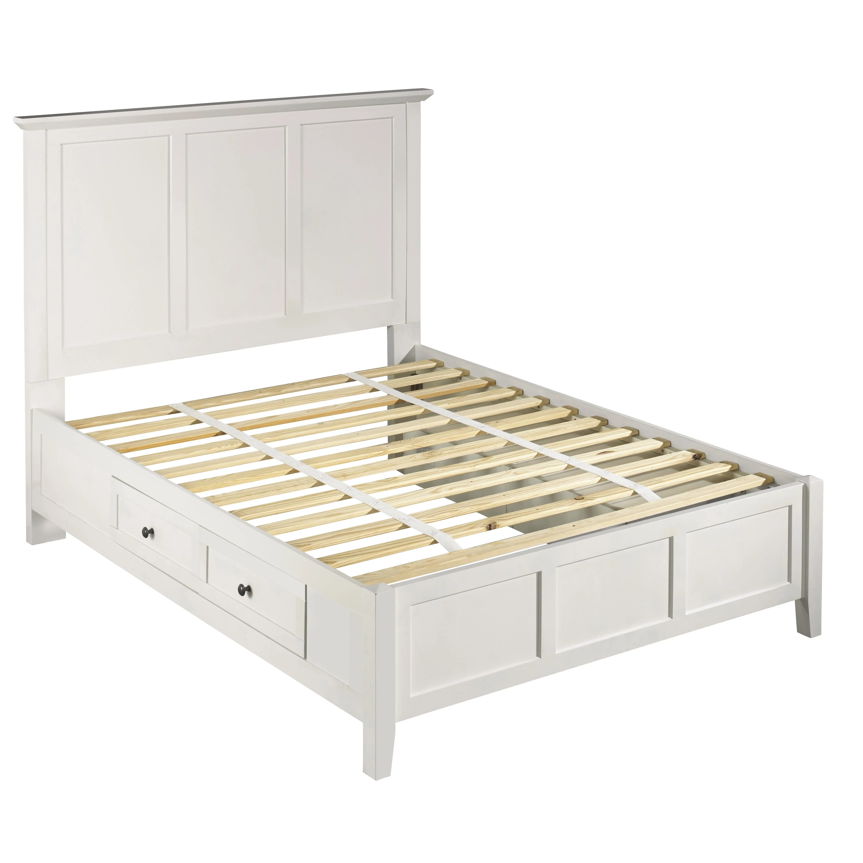 Paragon Four Drawer Wood Eastern King Storage Bed in White - Image 7