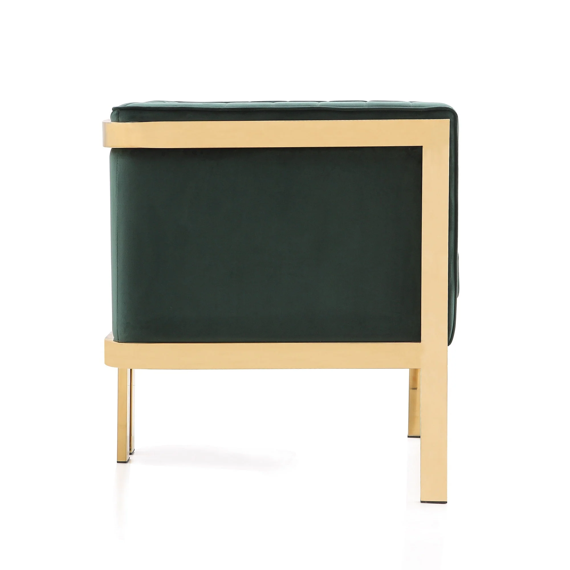 Paramount Accent Armchair in Forest Green and Polished Brass - Image 5