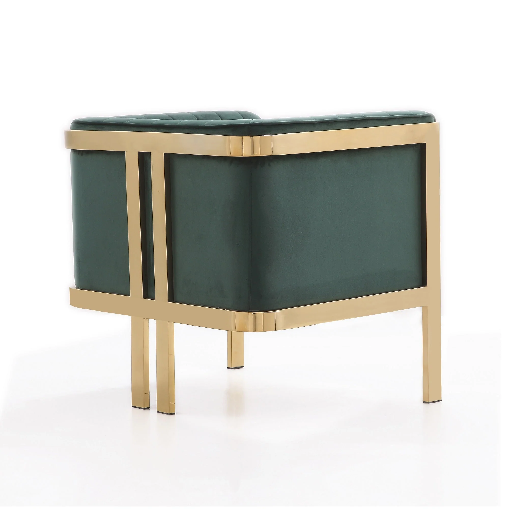 Paramount Accent Armchair in Forest Green and Polished Brass - Image 6