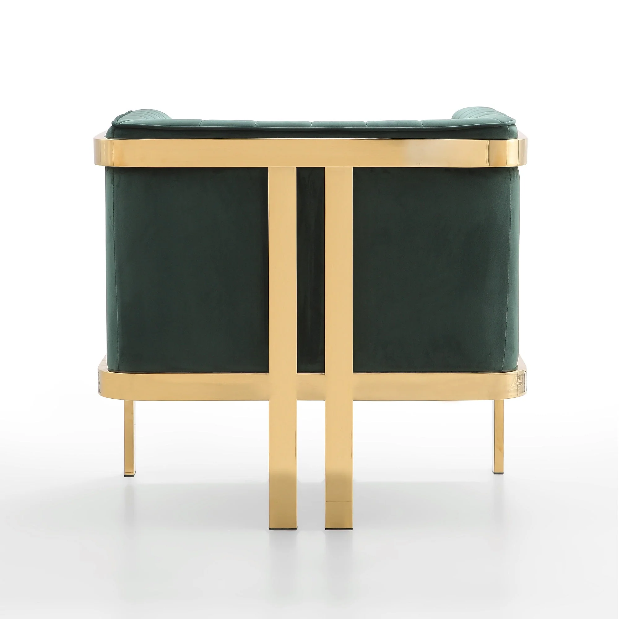 Paramount Accent Armchair in Forest Green and Polished Brass - Image 7