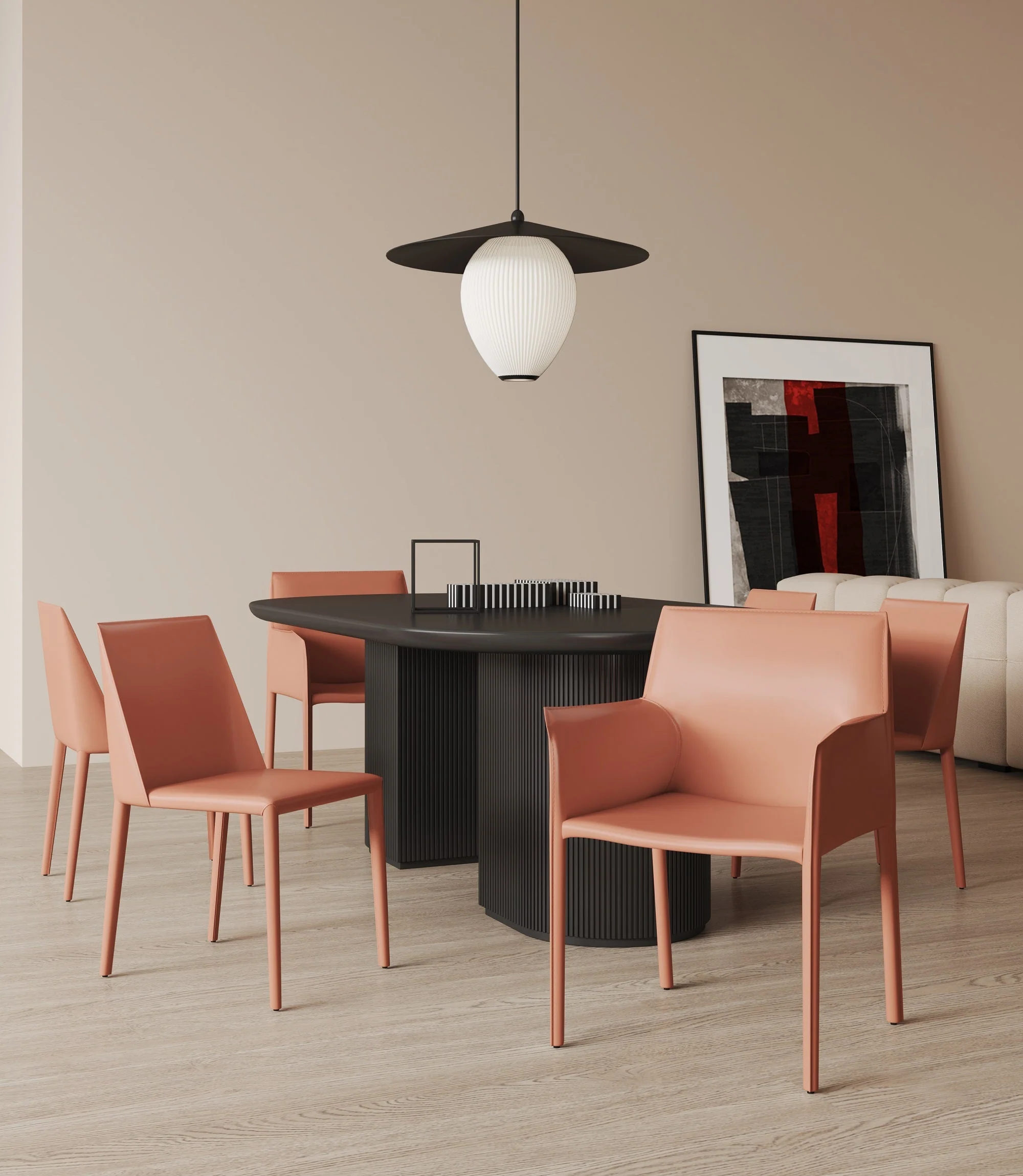 Paris 8-Piece Dining Chairs in Clay - Image 2