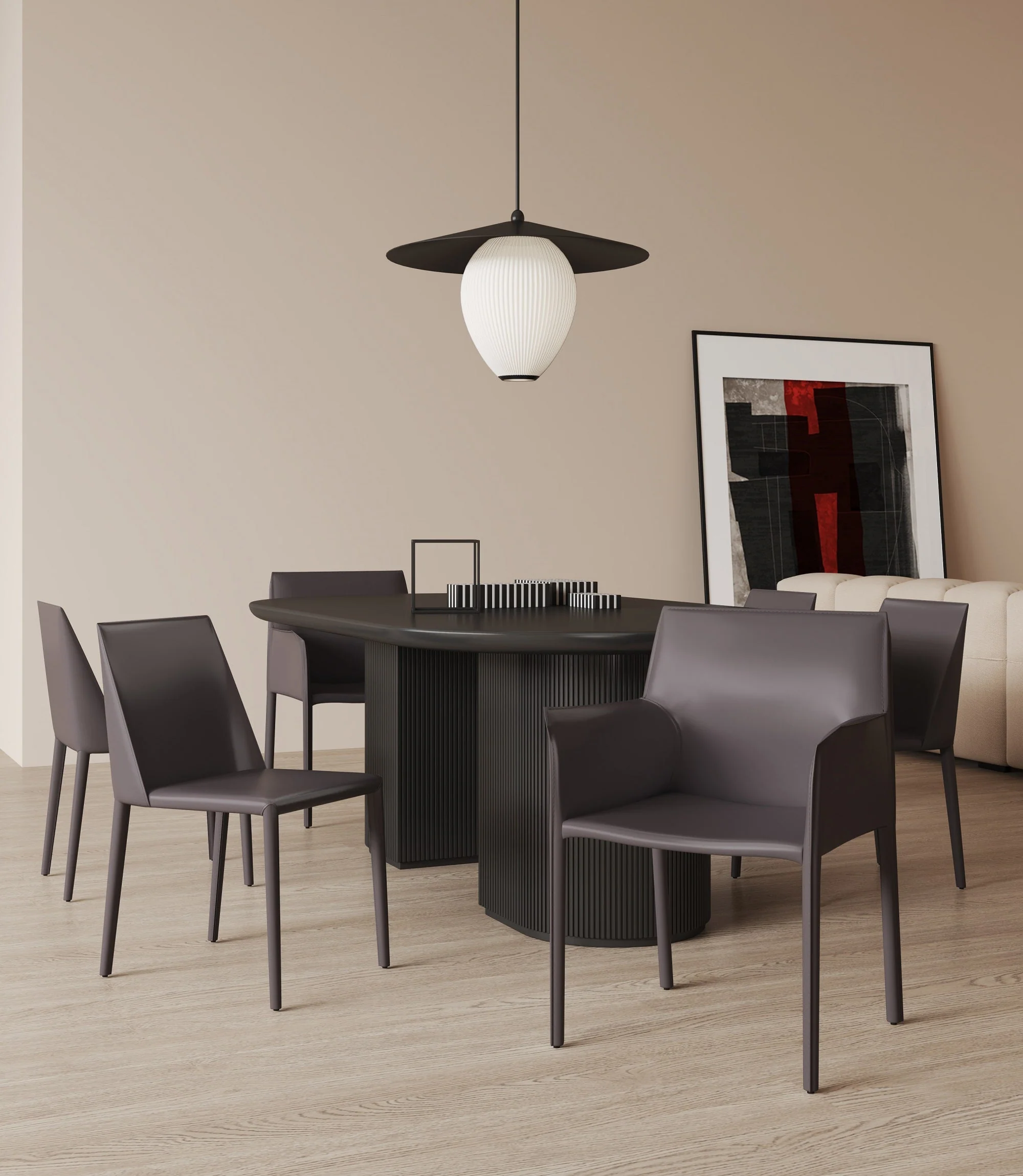 Paris 8-Piece Dining Chairs in Grey - Image 2