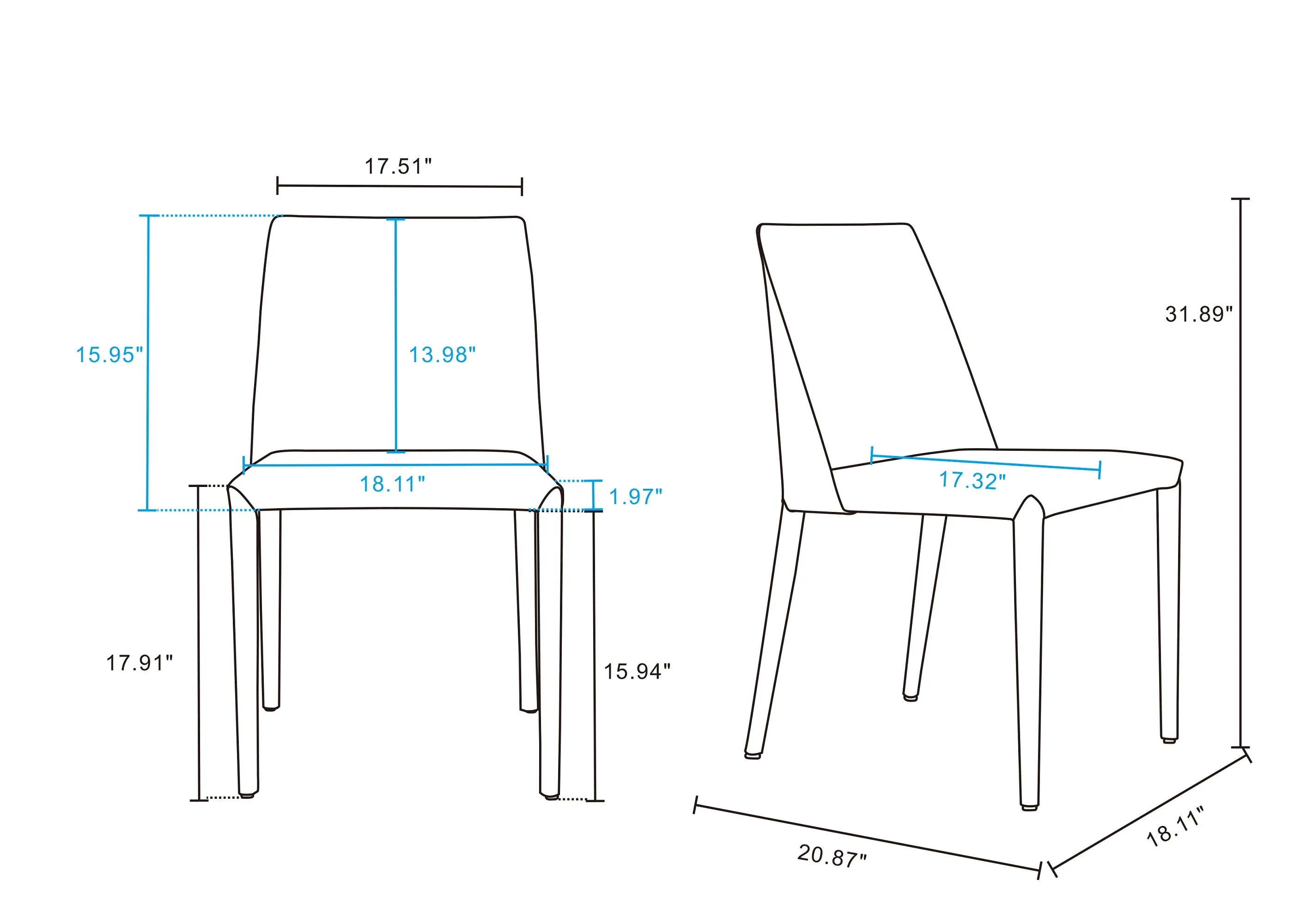 Paris Dining Chair in Grey (set of 2) - Image 3