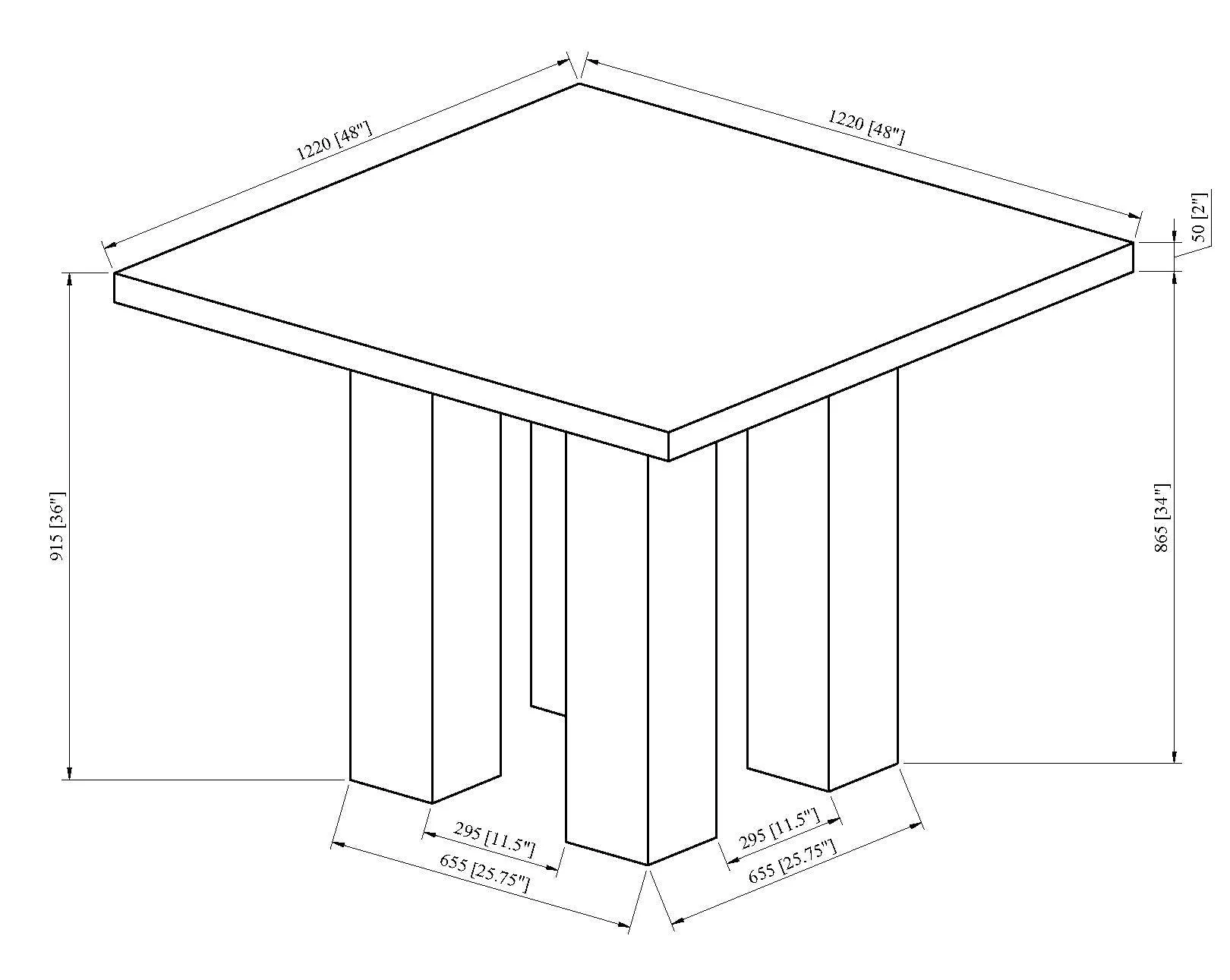 Parkside Black and White Counter Height Dining Table - Image 5