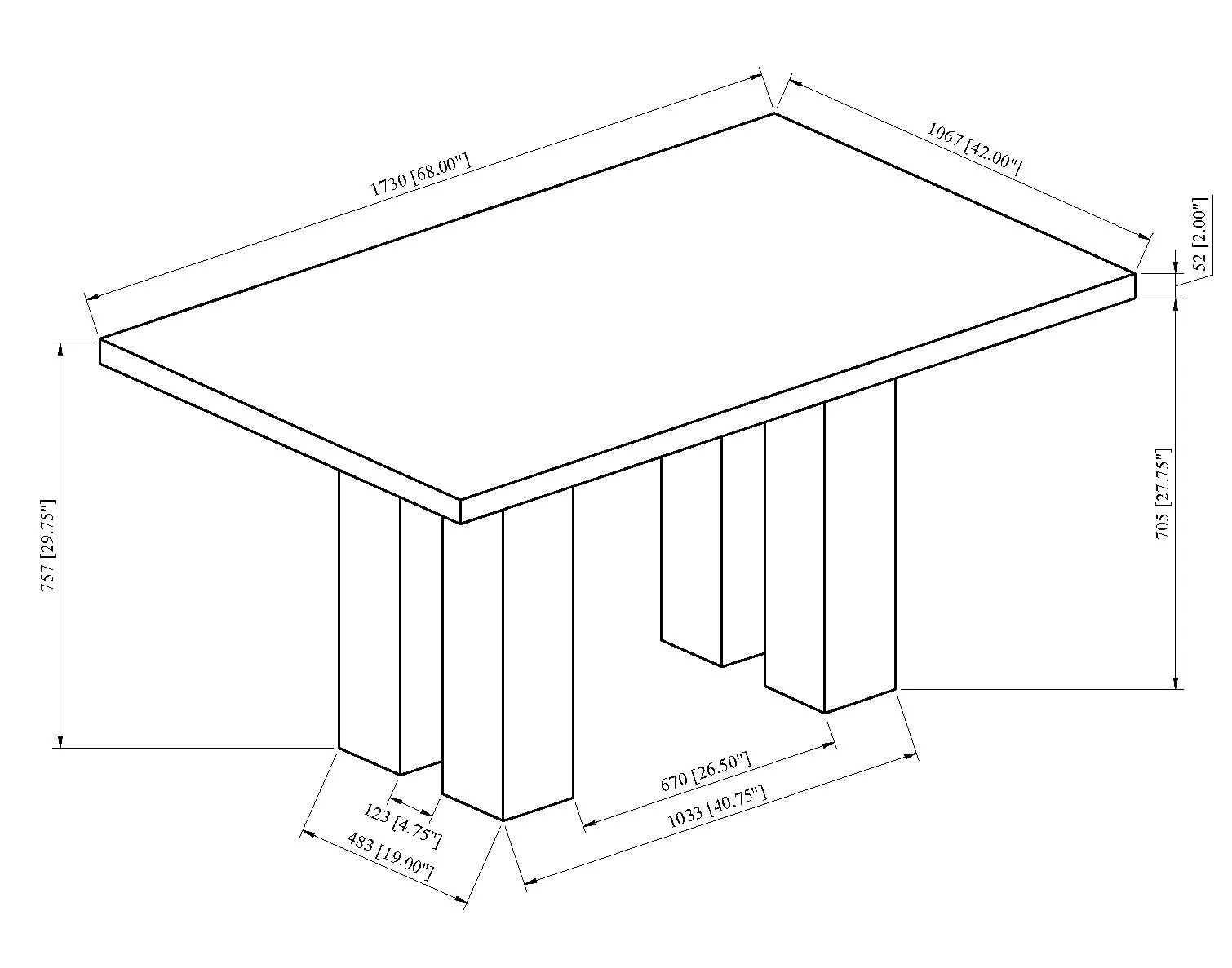 Parkside Gray and Black Dining Table - Image 6